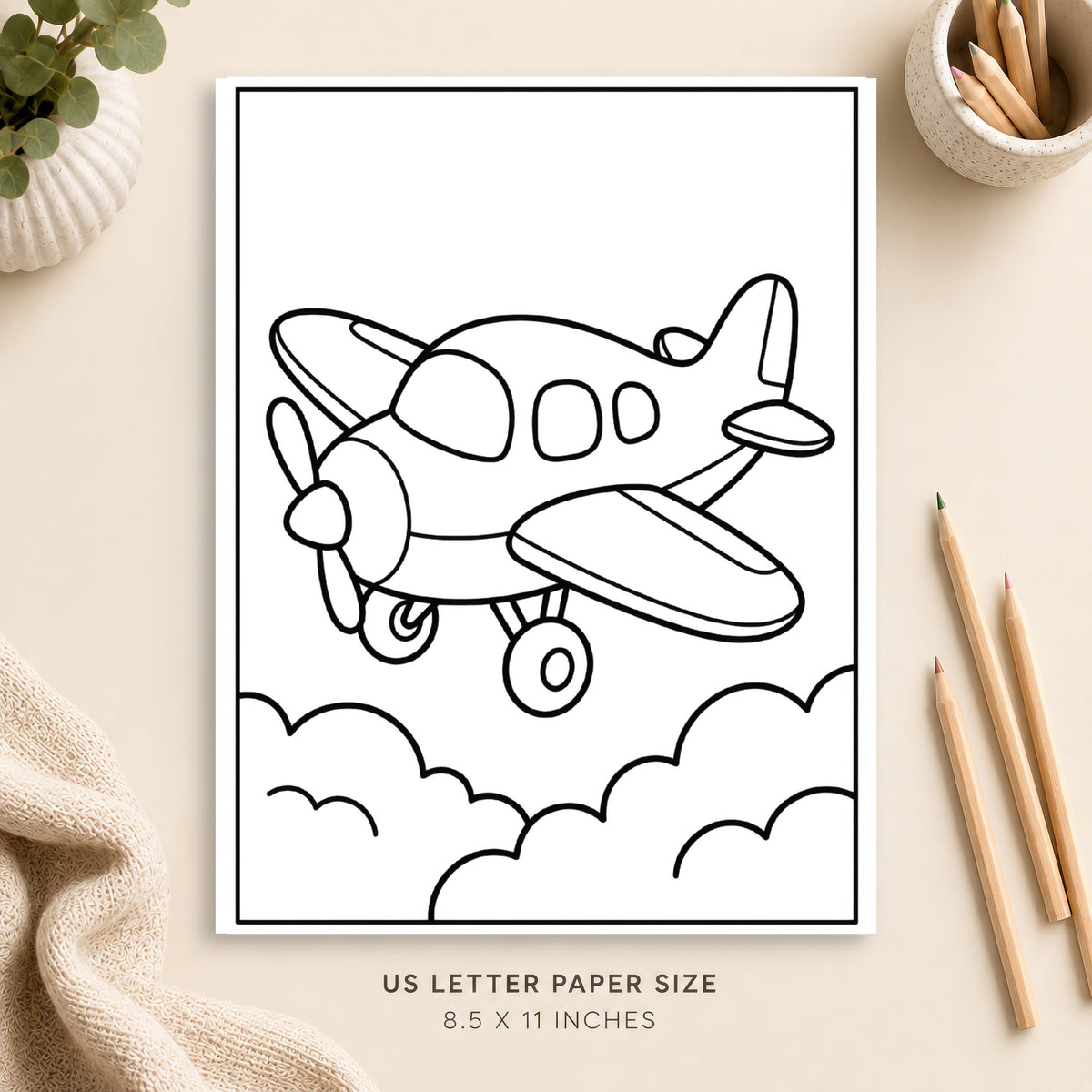 Airplane Coloring Page 1