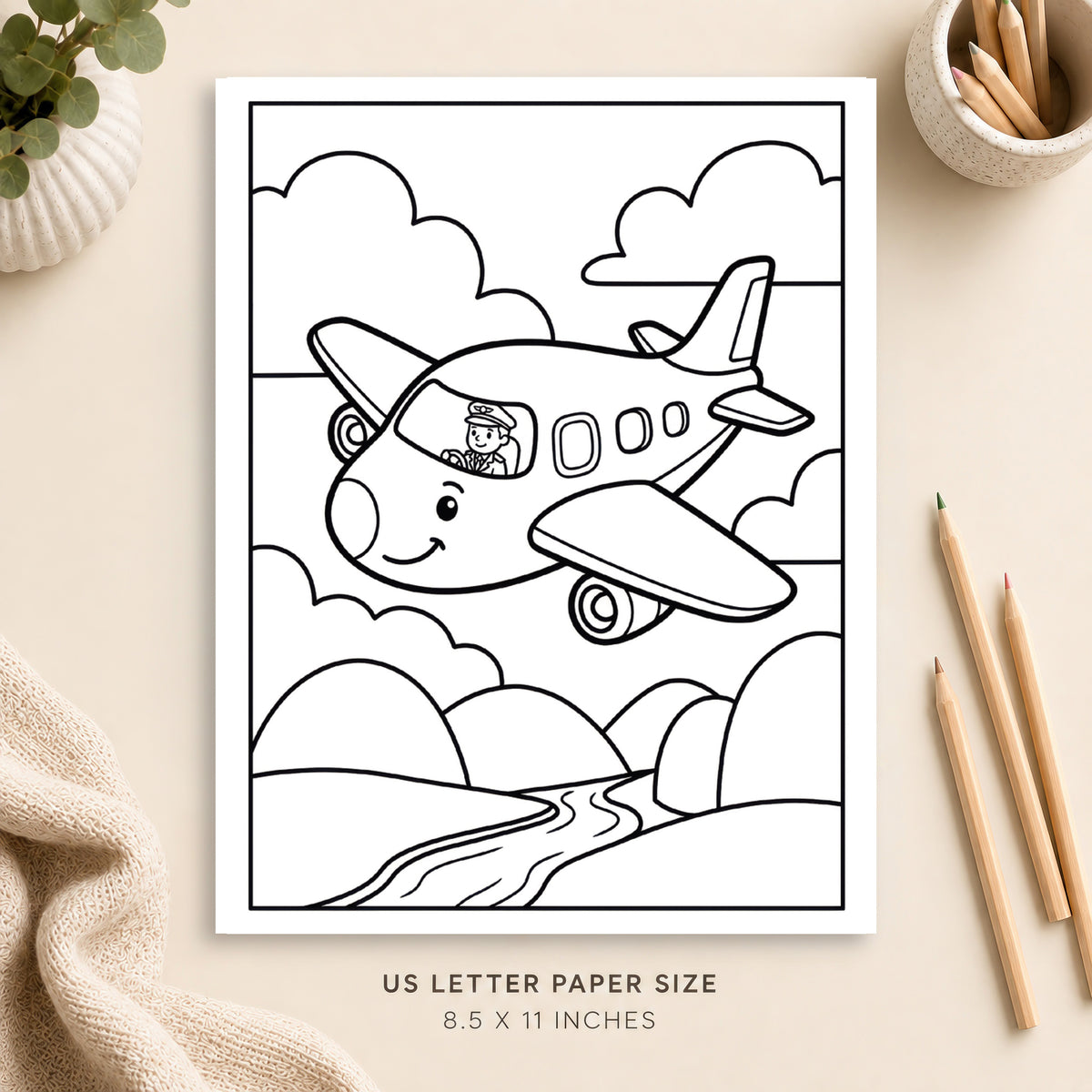 Airplane Coloring Page 3