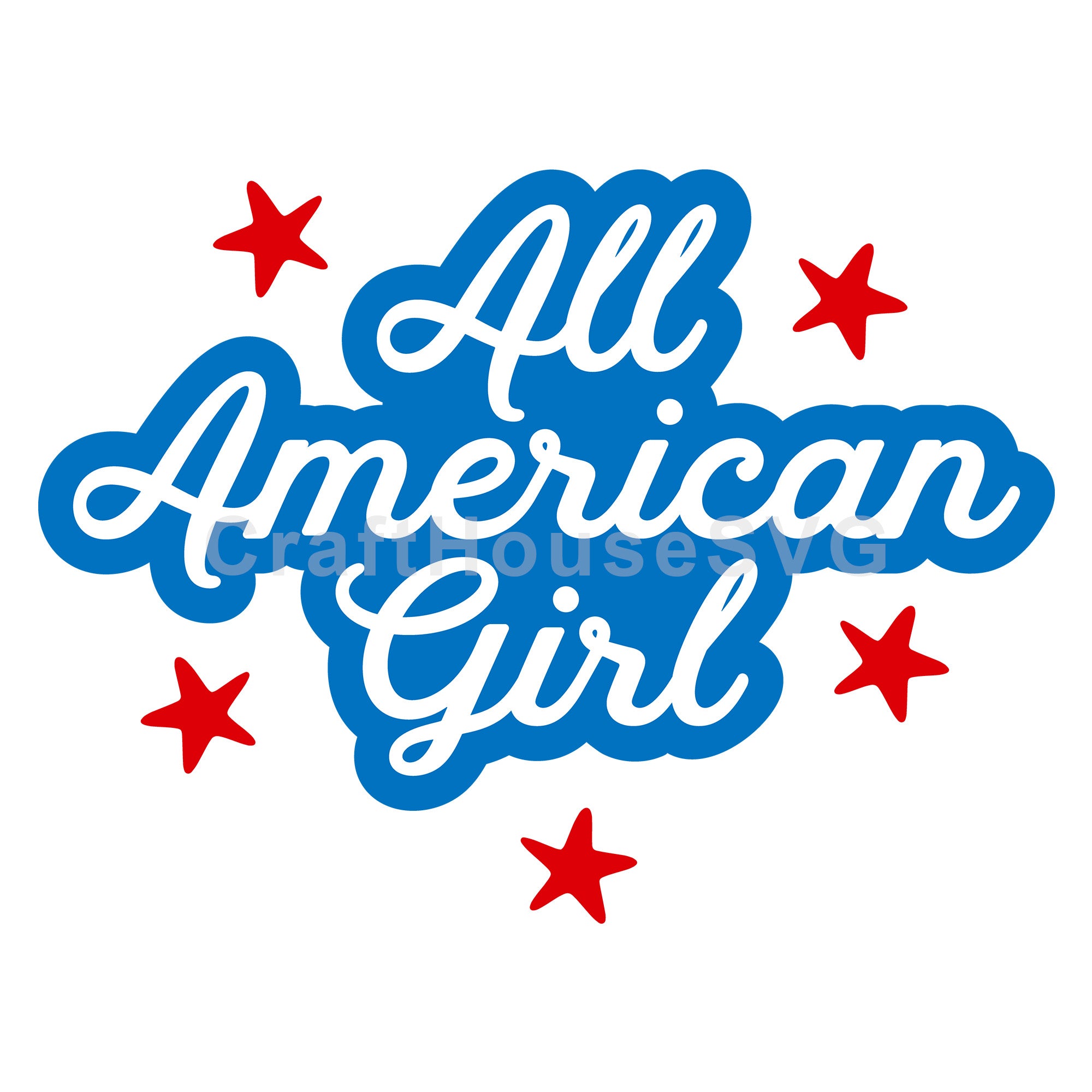 4th of July SVG file | All American Girl SVG MF55