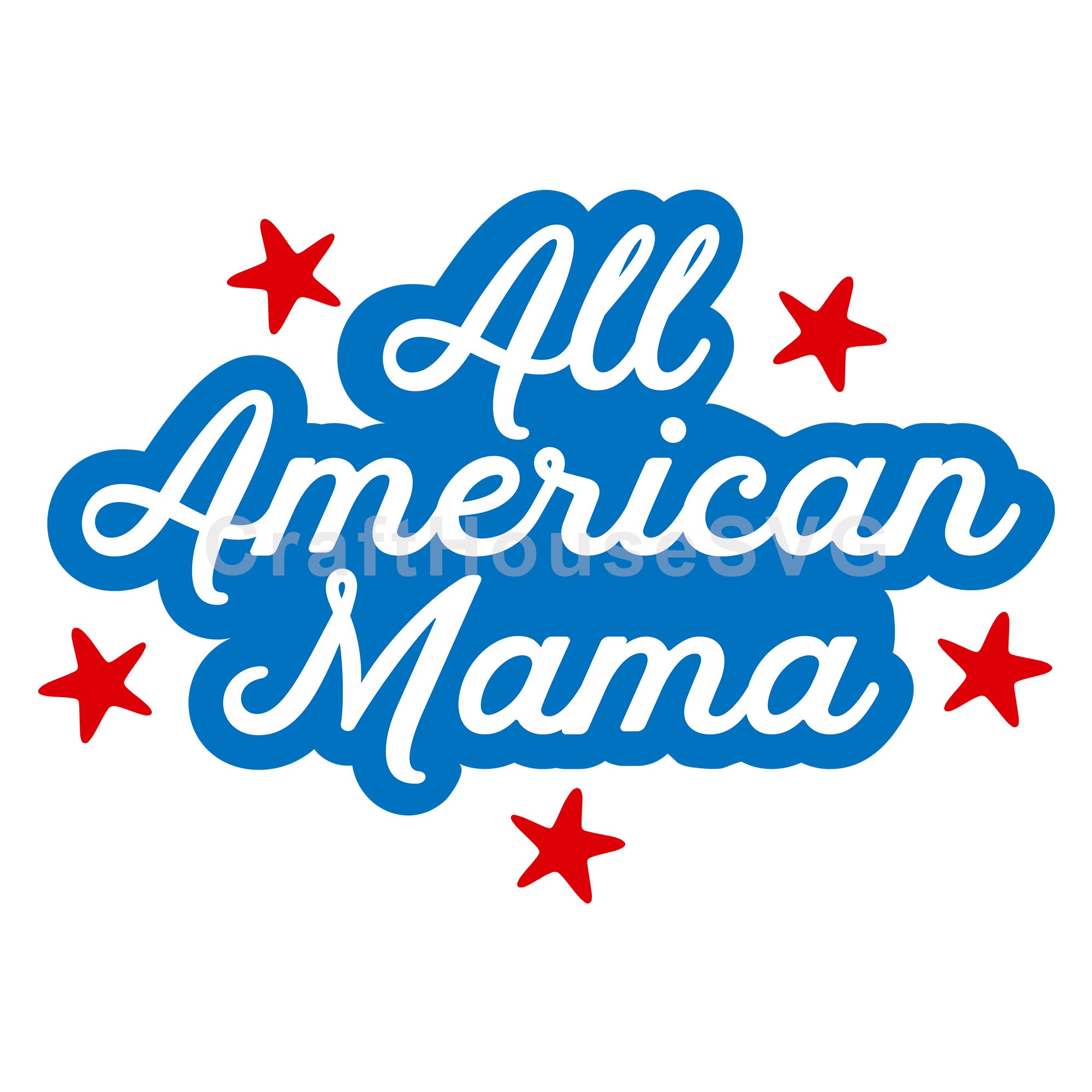 4th of July SVG file | All American Mama SVG MF55