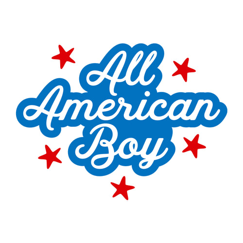 All American Boy SVG for Cricut, Silhouette, laser cutting, vinyl, sublimation, 4th of July shirts, patriotic signs, decals, mugs, and DIY craft projects.