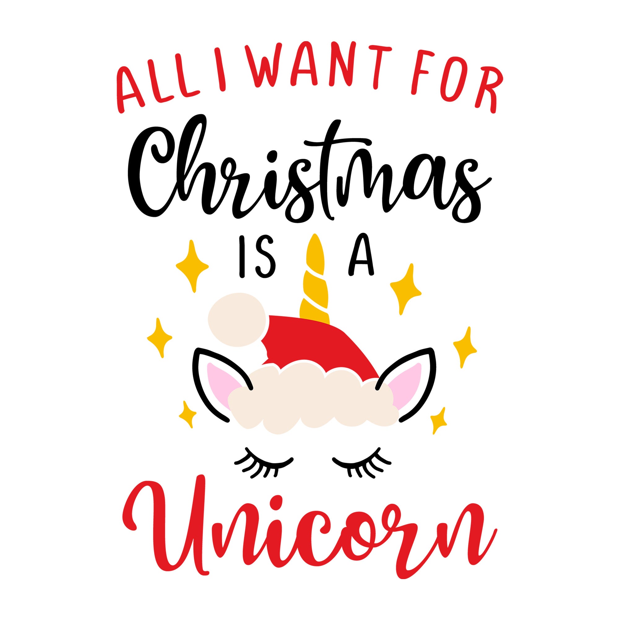 All I want for Christmas is a unicorn SVG
