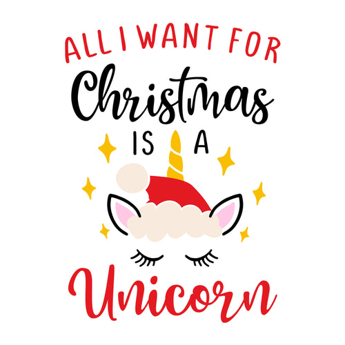 All I want for Christmas is a unicorn SVG