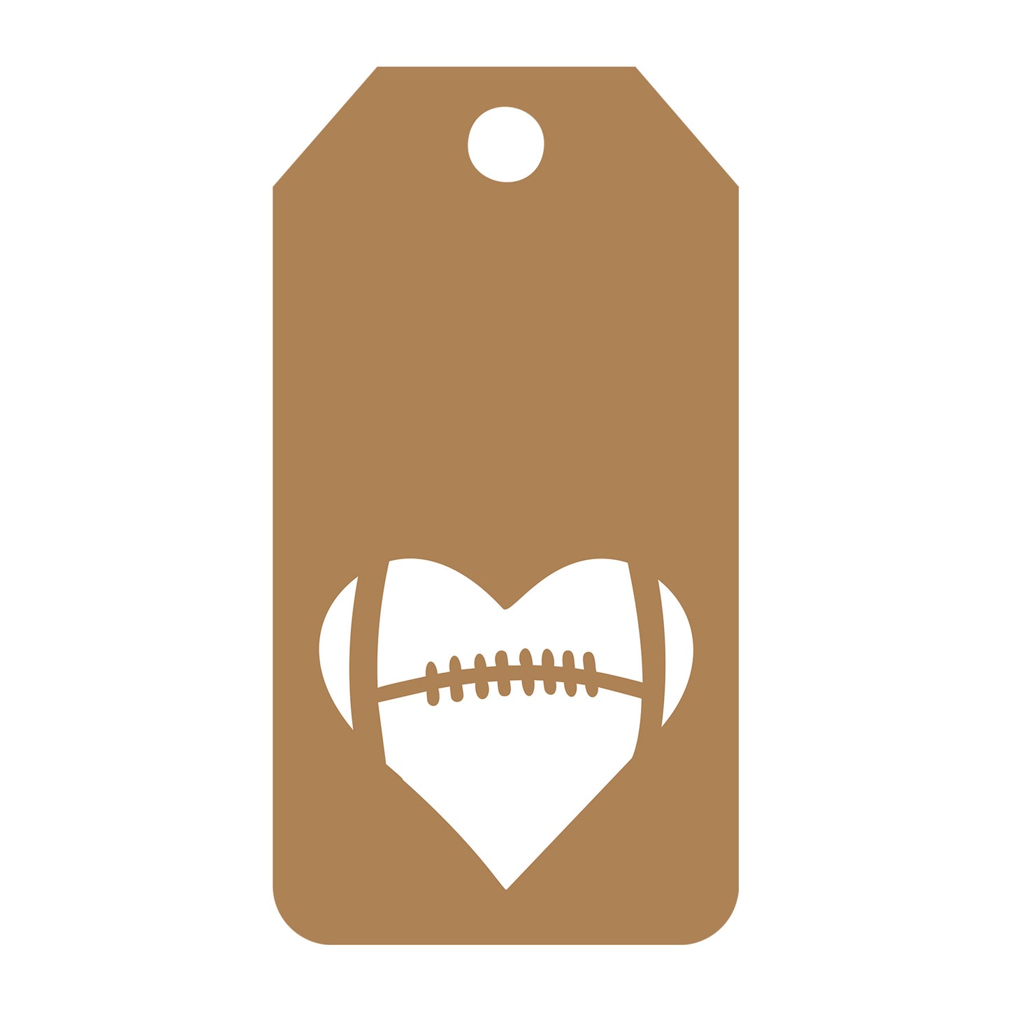 American Football Gift Tag SVG design for Cricut, Silhouette, laser cutting, vinyl, sublimation, gift tags, and craft projects.