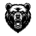 Angry Grizzly Bear Head SVG design for Cricut, Silhouette, laser cutting, vinyl, sublimation, and craft projects.