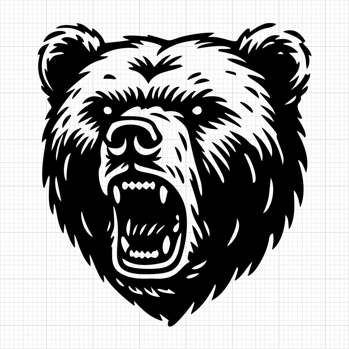 Angry Bear Silhouette
