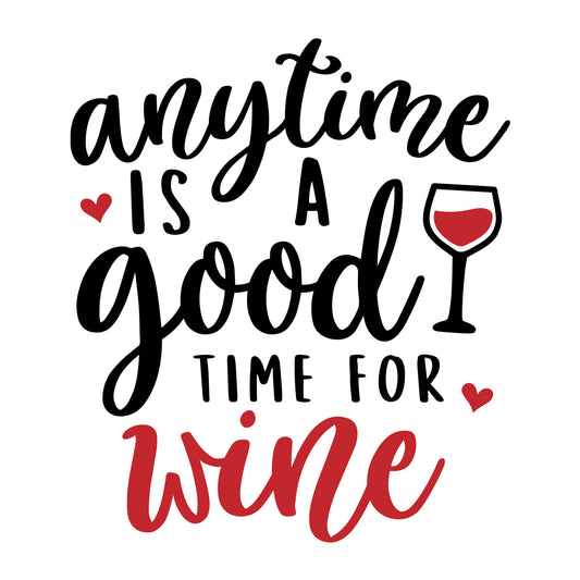Anytime is a good time for wine SVG