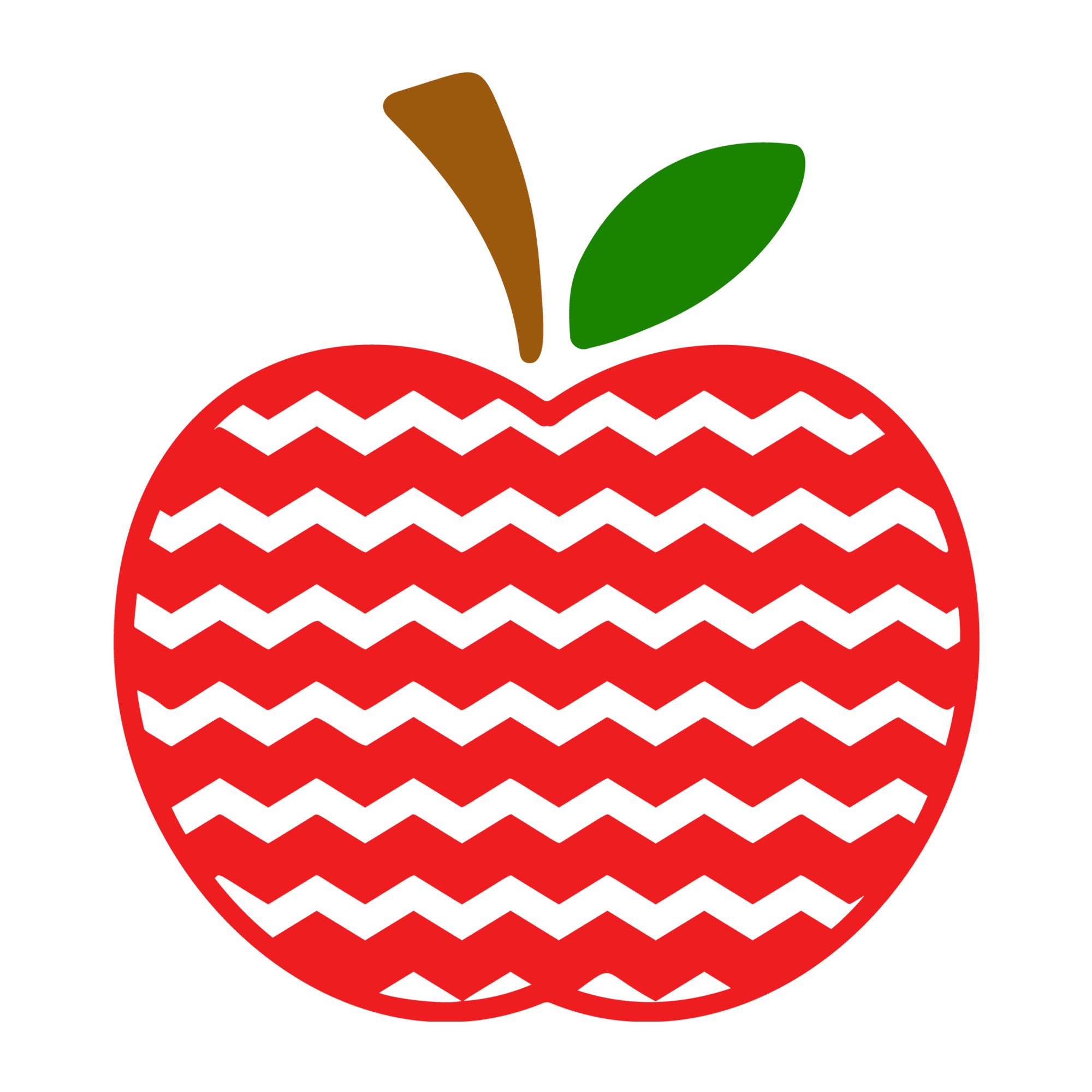 Apple Chevron SVG design for Cricut, Silhouette, laser cutting, vinyl, sublimation, teacher, and school craft projects.