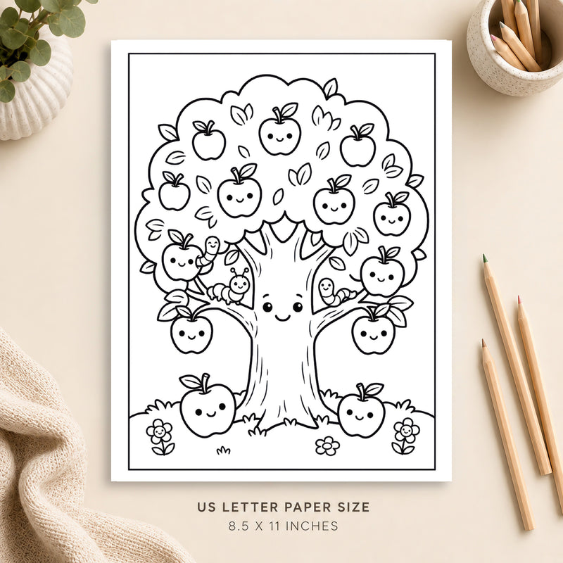 Apple Coloring Page 2