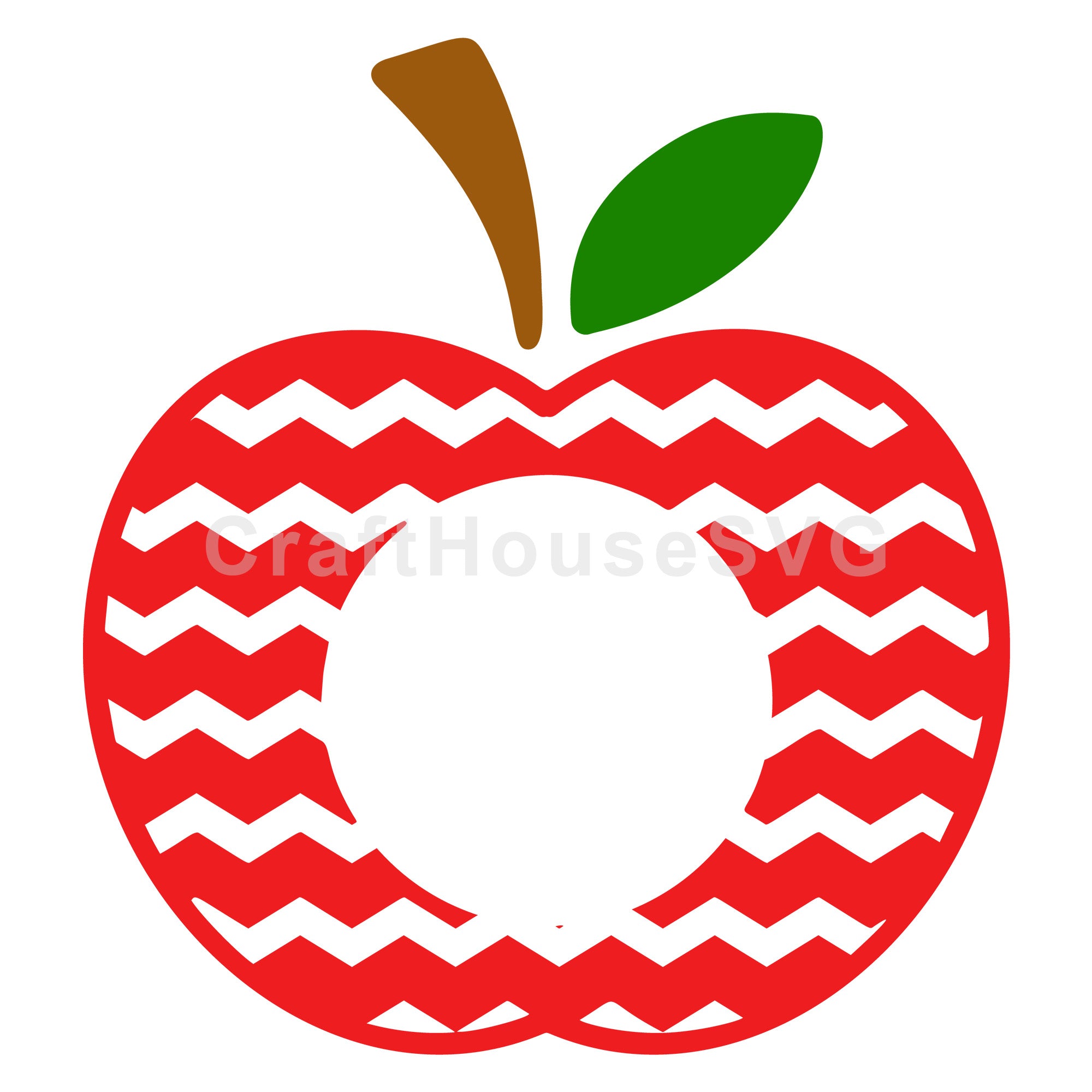 Apple chevron monogram SVG