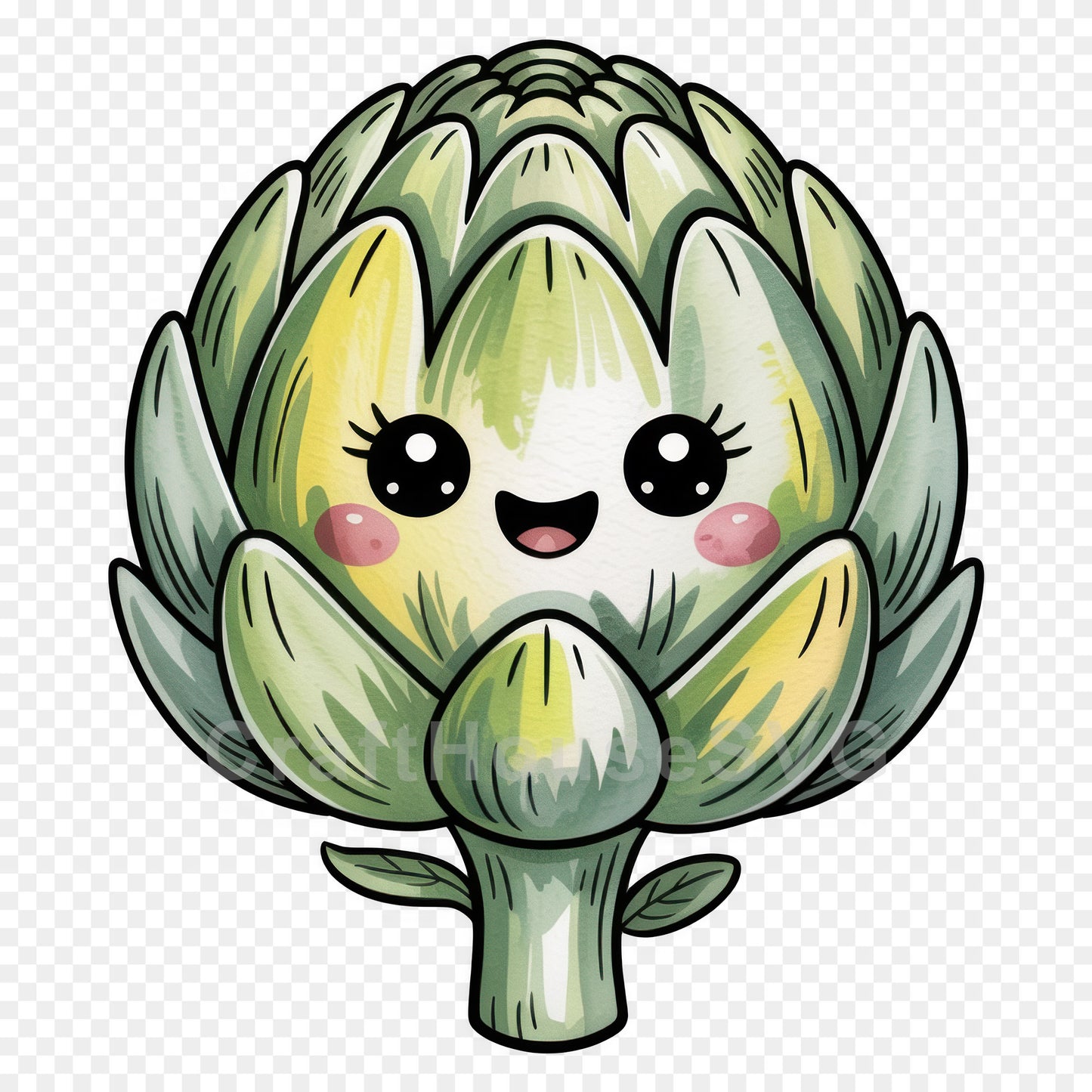Kawaii Vegetables Clipart Sublimation Bundle PNG