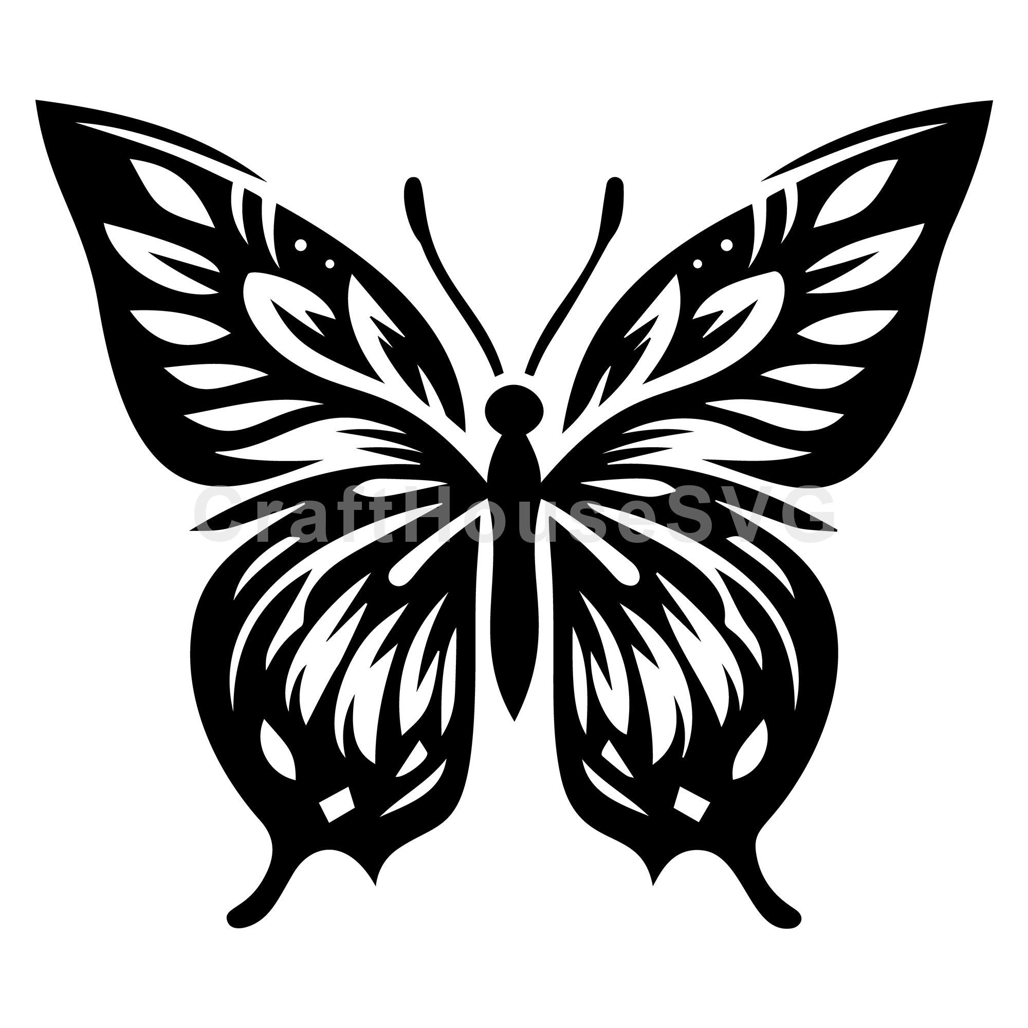 Artistic Detailed Butterfly SVG