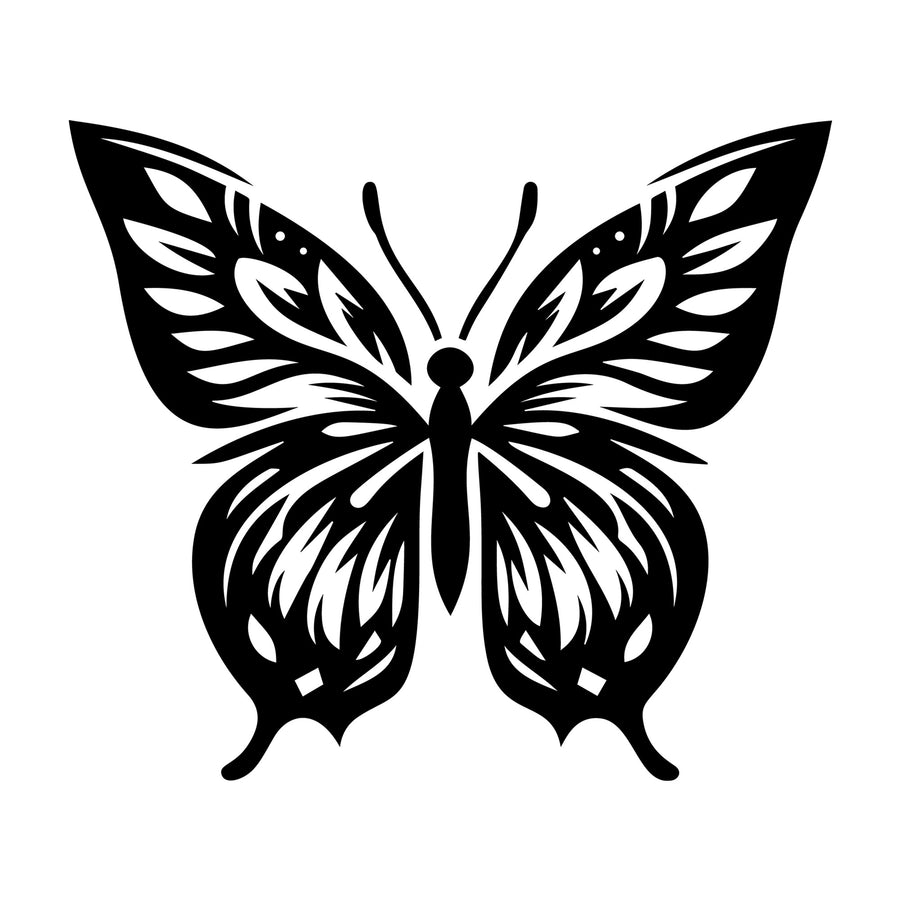 Artistic Detailed Butterfly SVG design for Cricut, Silhouette, laser cutting, vinyl, sublimation, and craft projects.