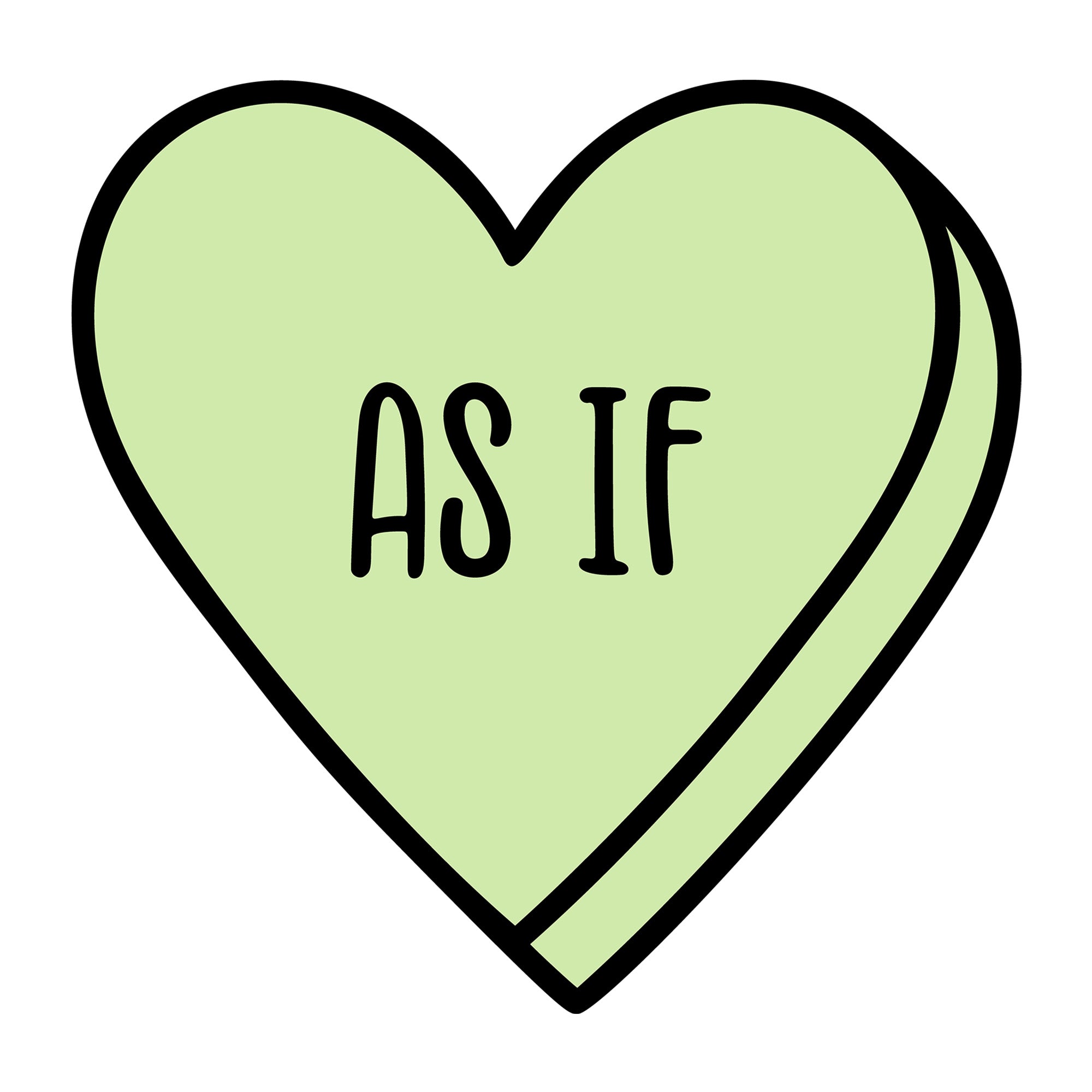 As If SVG design for Cricut, Silhouette, laser cutting, vinyl, sublimation, Valentine conversation hearts, and craft projects.
