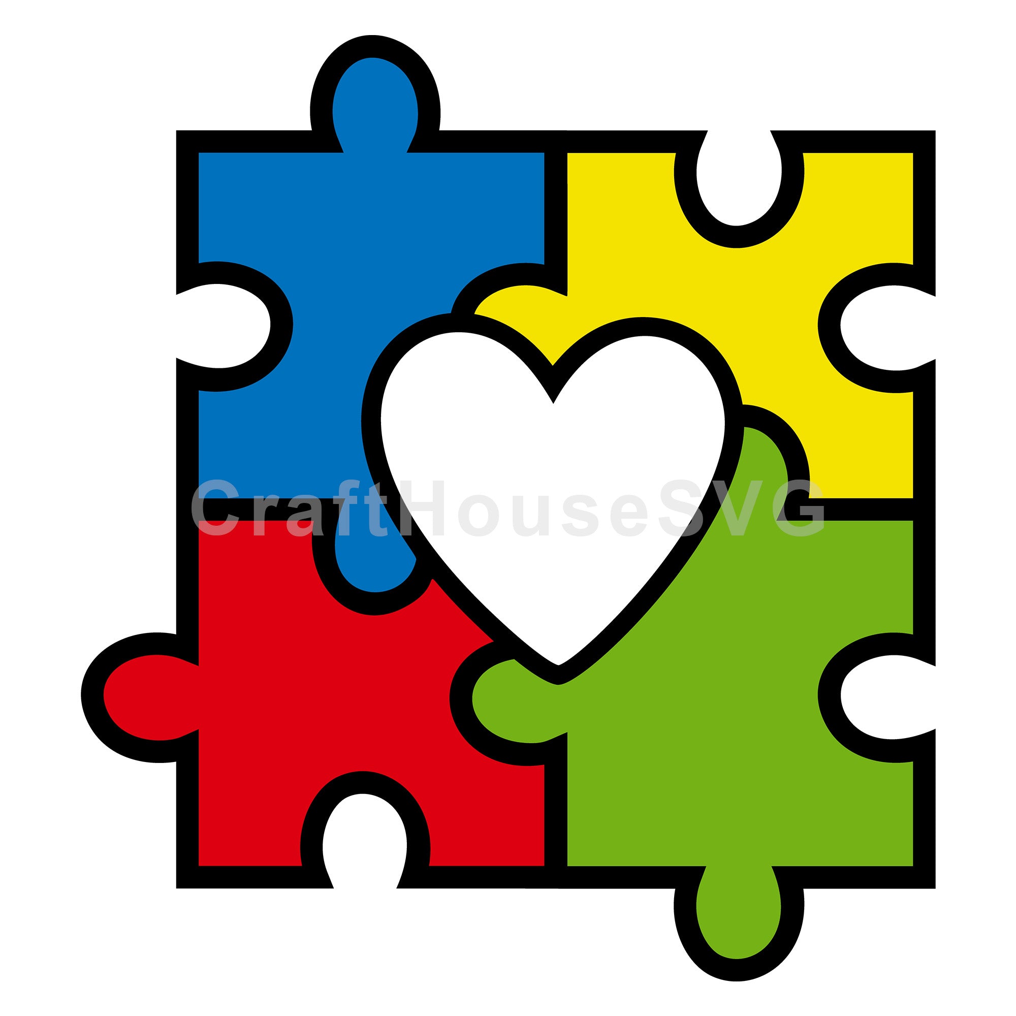 Autism puzzles SVG