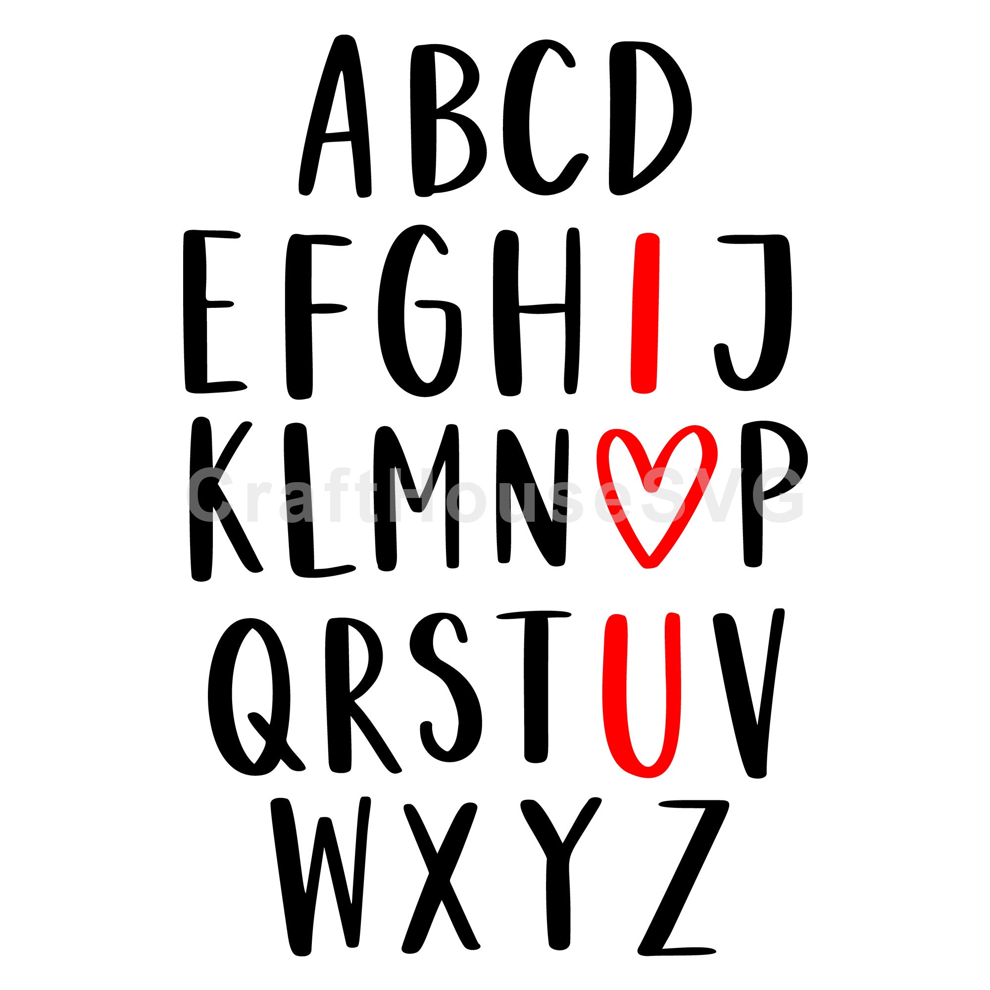 Valentine SVG file | A-z I love you Valentine SVG MF91