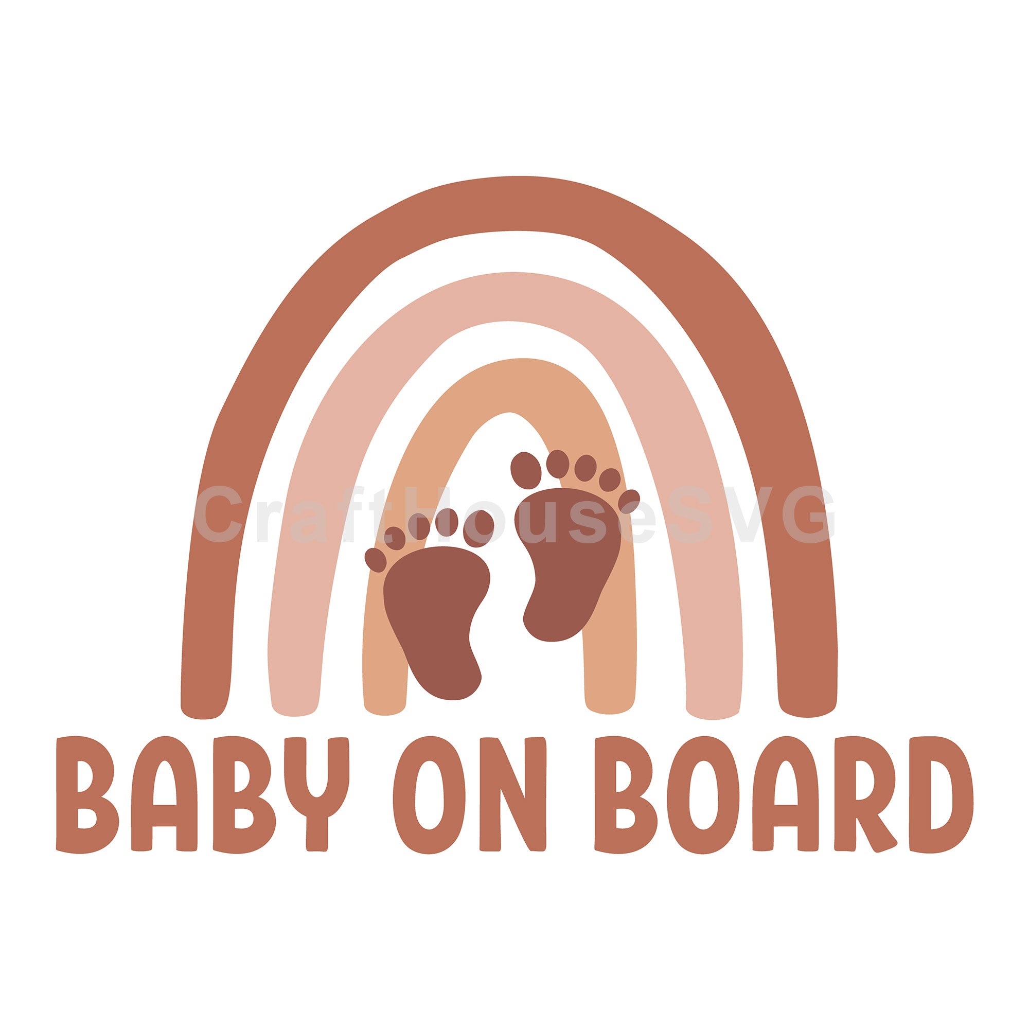 Baby On Board Boho SVG