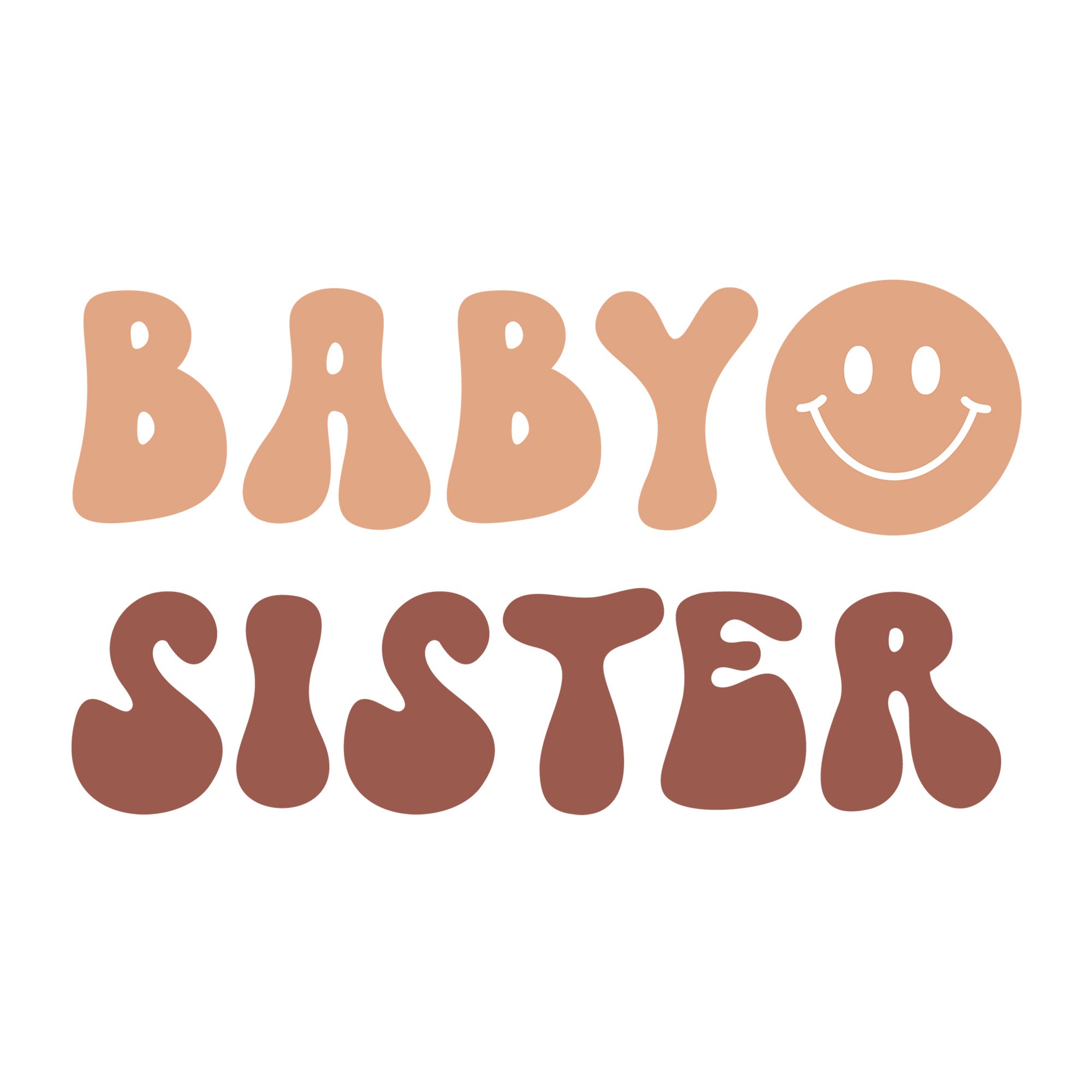 Baby Sister SVG design for Cricut, Silhouette, laser cutting, vinyl, sublimation, and baby craft projects.