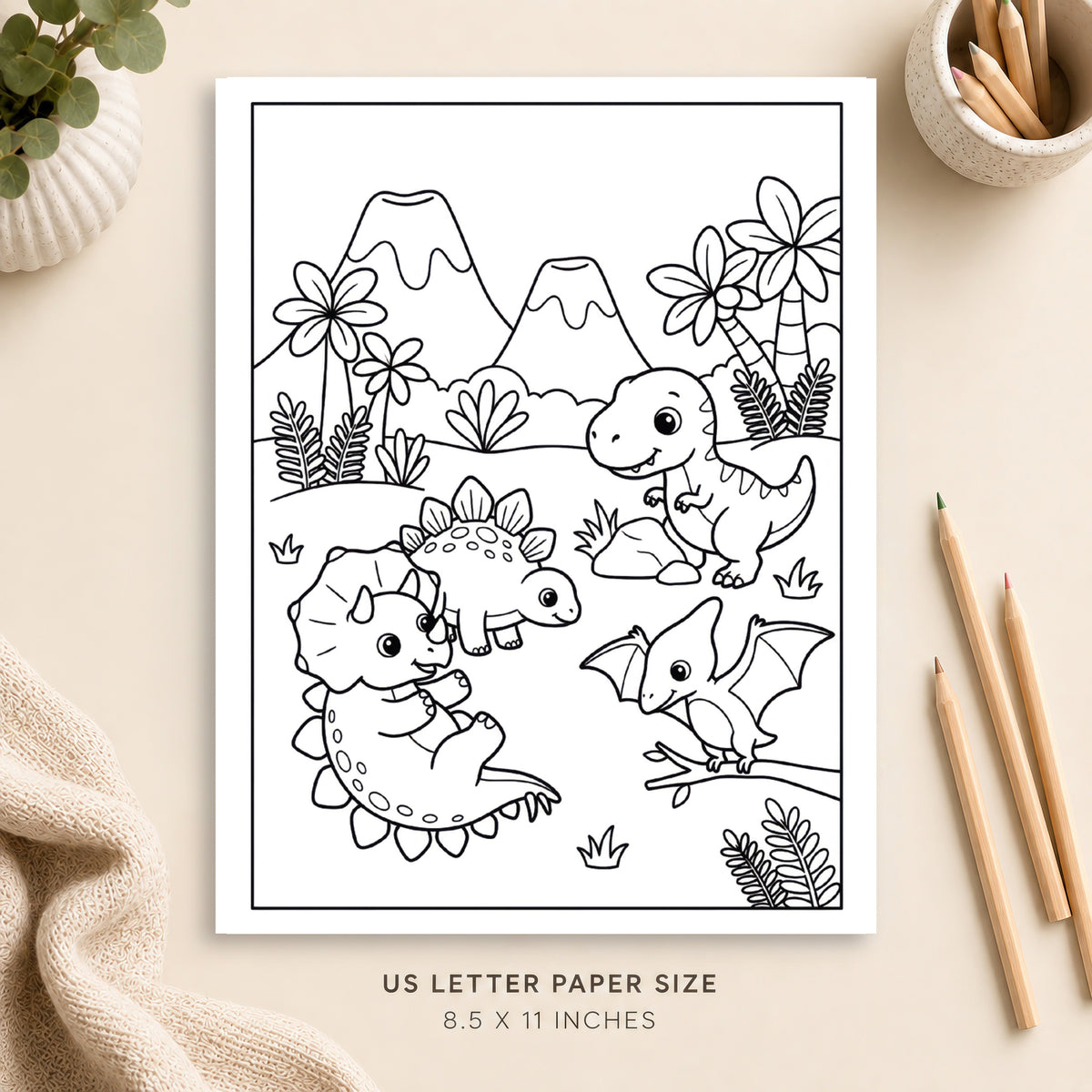 Baby Dinosaurs Coloring Page 3