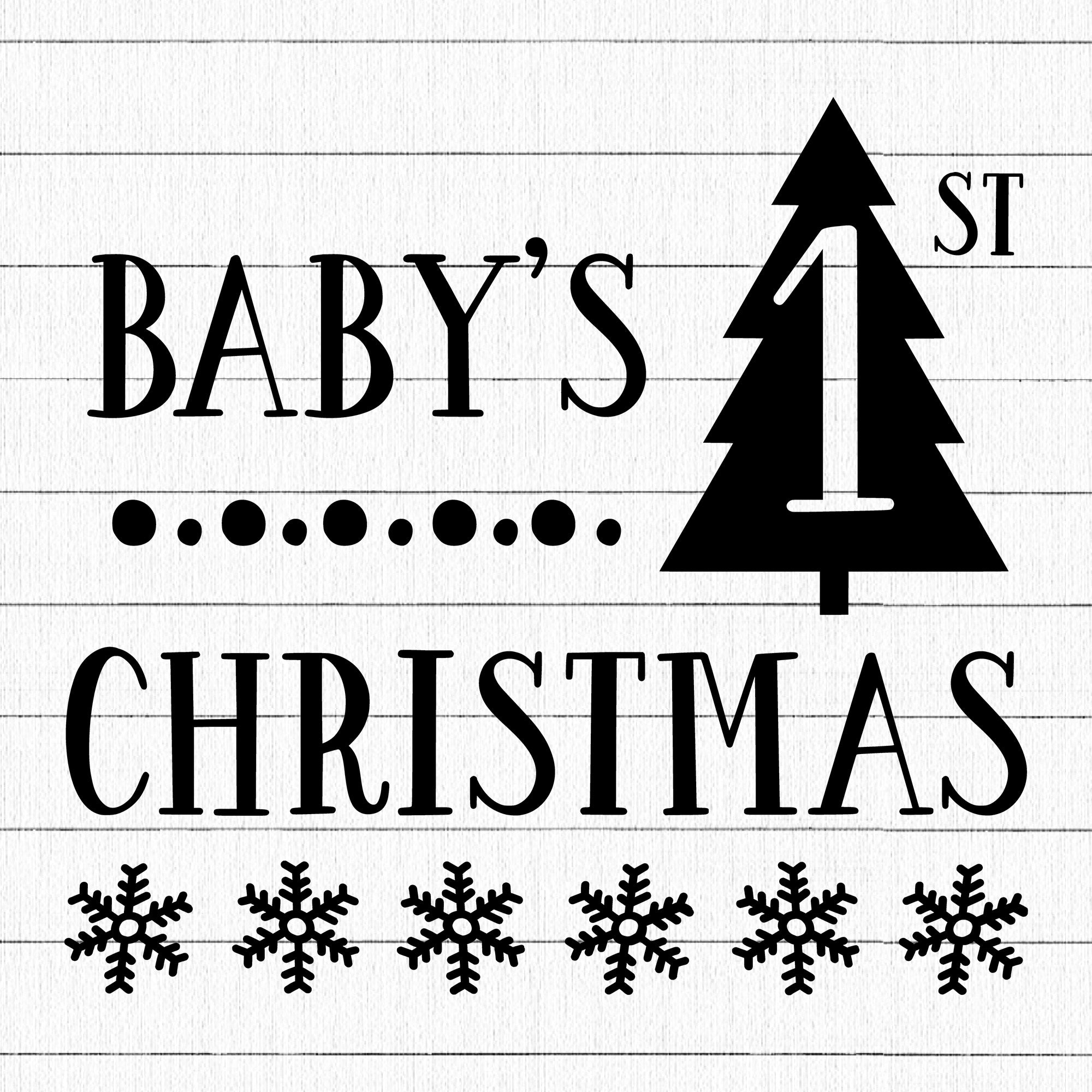 Baby's Fitst Christmas 2 SVG | M21F6