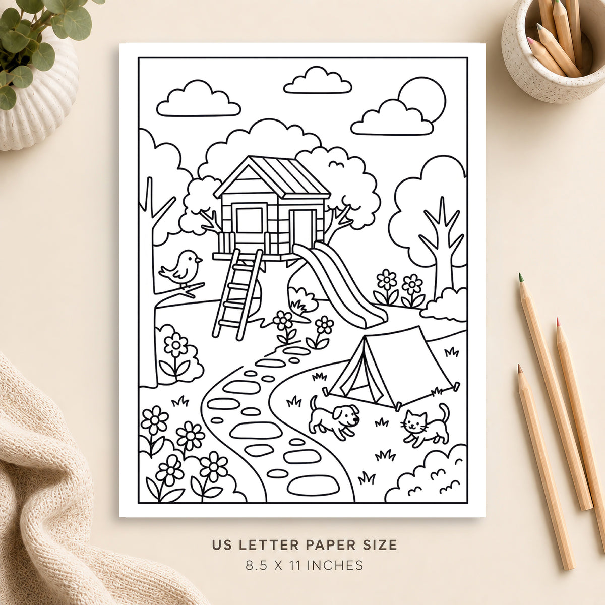 Backyard Adventures Coloring Page 2