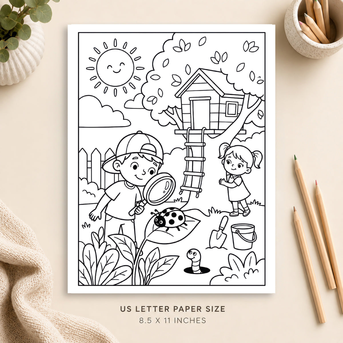 Backyard Adventures Coloring Page 3