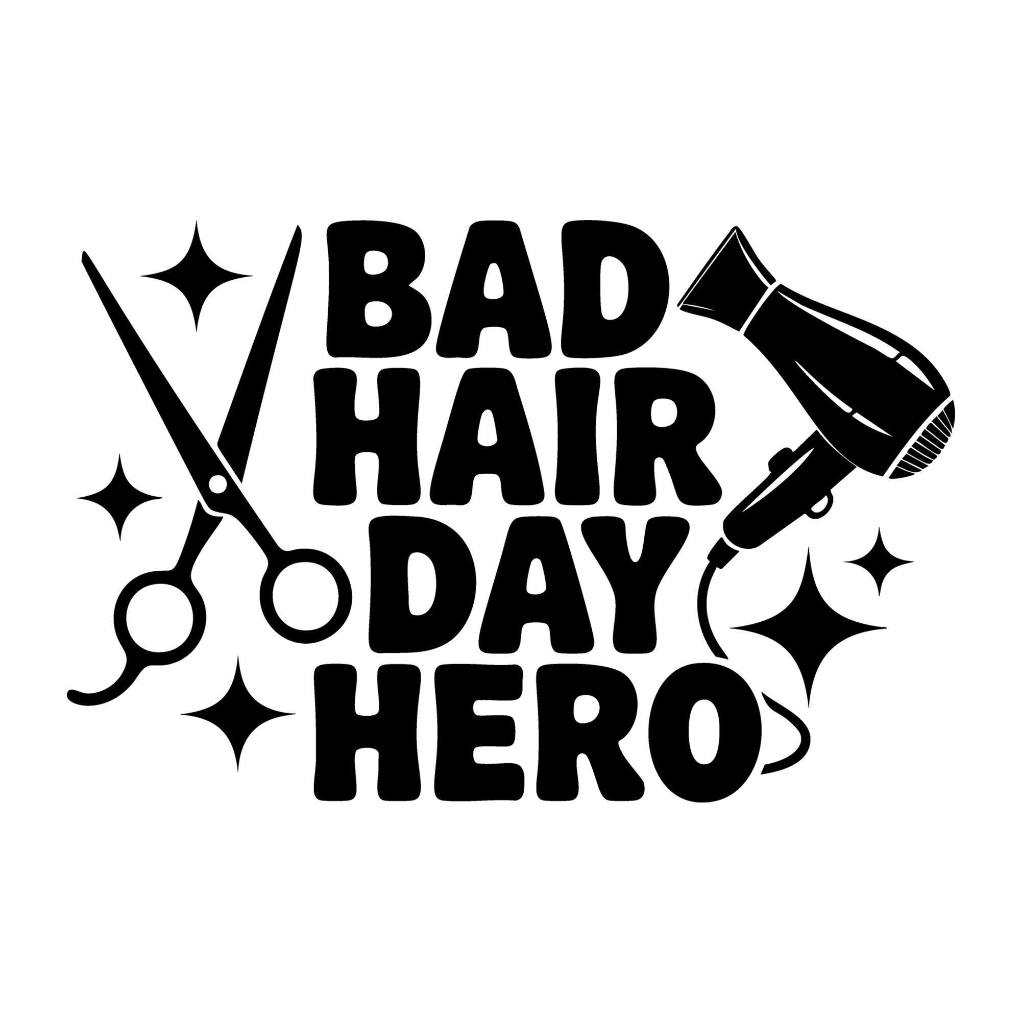 Bad Hair Day Hero SVG