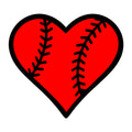 Baseball Heart SVG design for Cricut, Silhouette, laser cutting, vinyl, sublimation, and sports craft projects.