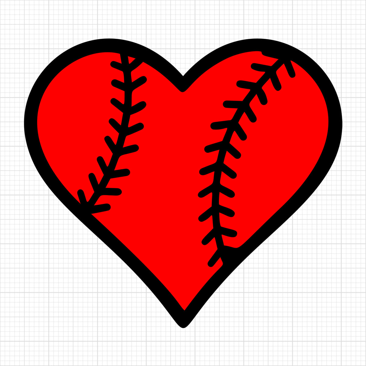 Baseball Heart Layers