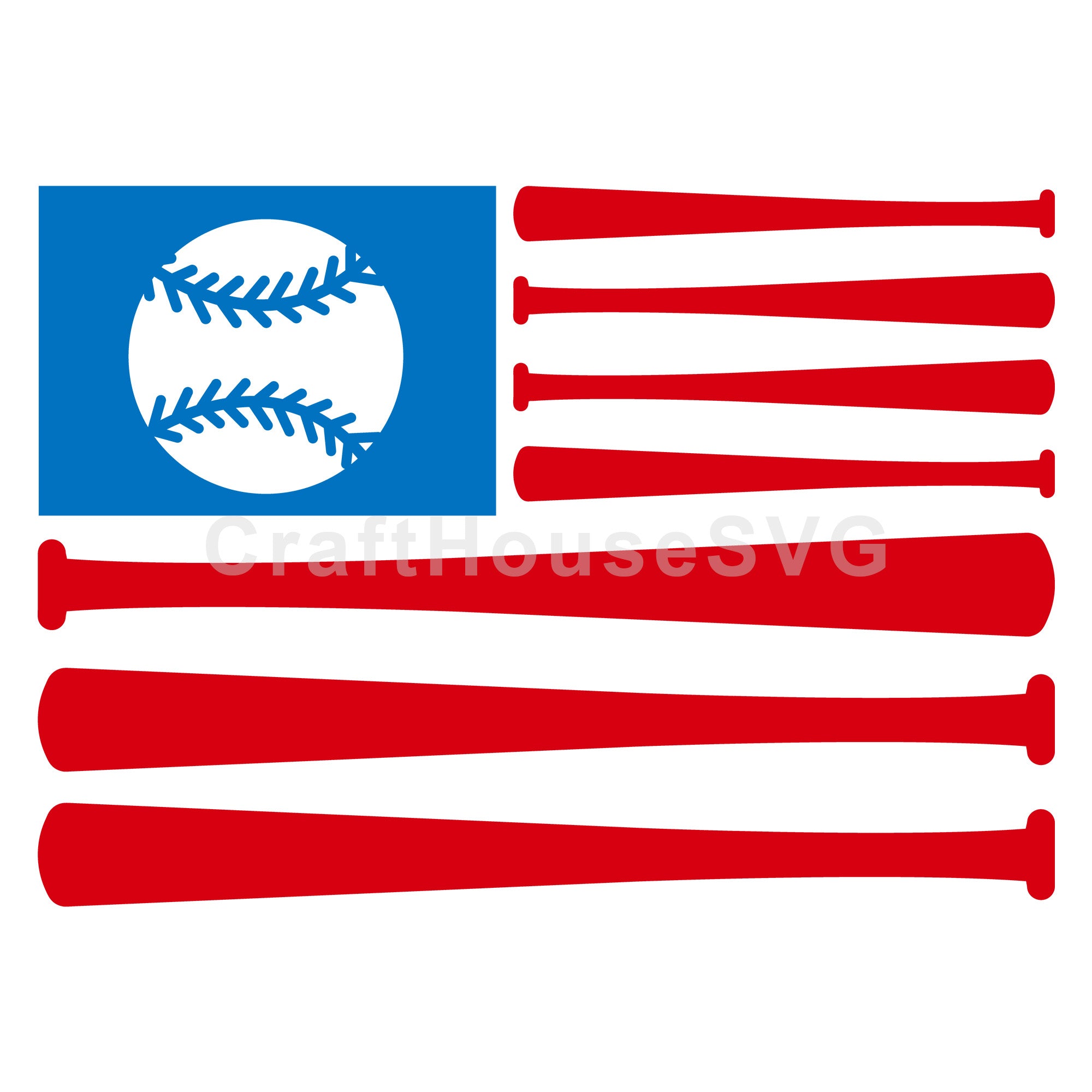 4th of July SVG file | Baseball American flag SVG MF55