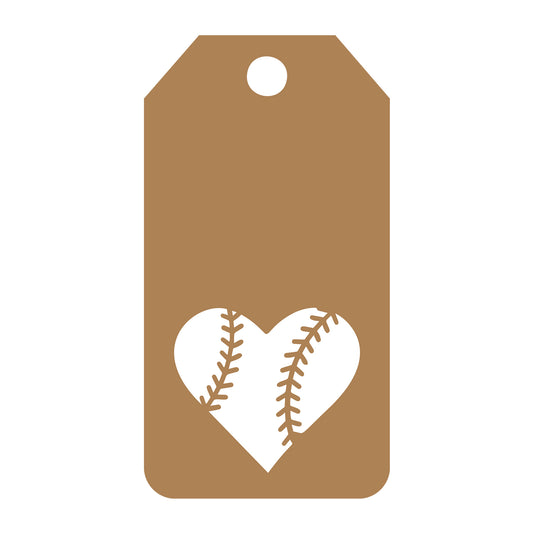 Baseball Gift Tag SVG design for Cricut, Silhouette, laser cutting, vinyl, sublimation, gift tags, and craft projects.