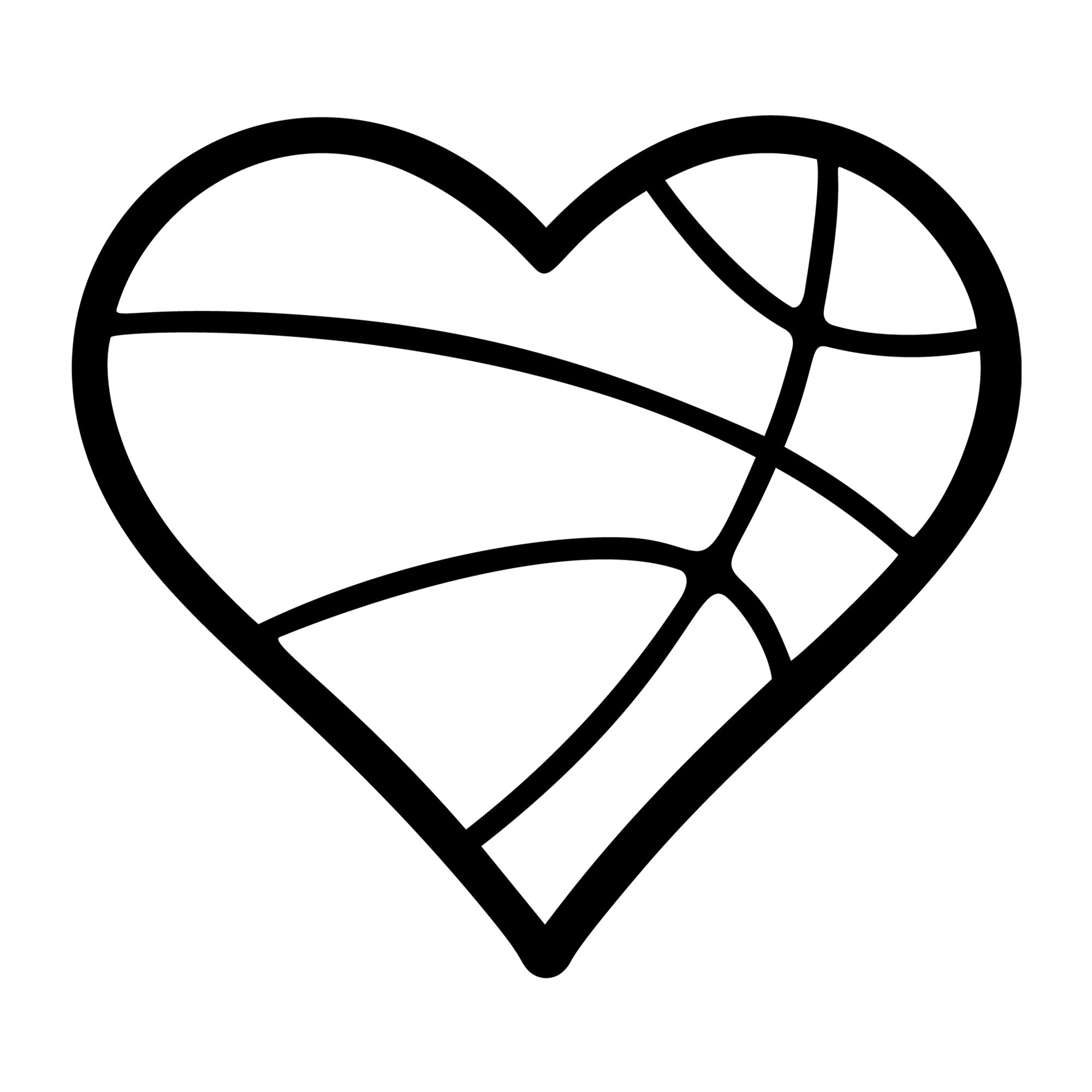 Basketball Heart SVG design for Cricut, Silhouette, laser cutting, vinyl, sublimation, and sports craft projects.
