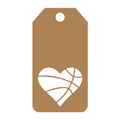 Basketball Gift Tag SVG design for Cricut, Silhouette, laser cutting, vinyl, sublimation, gift tags, and craft projects.