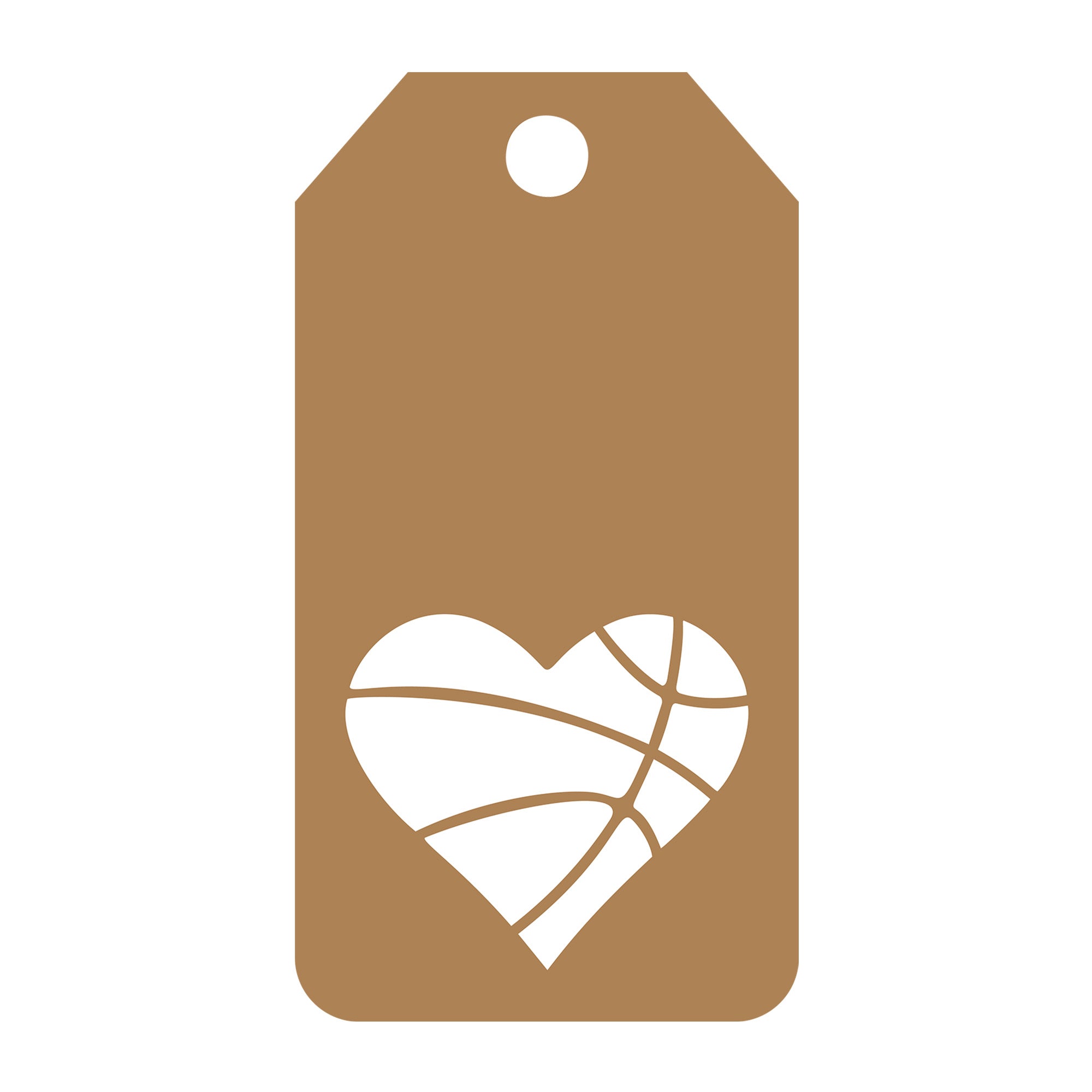 Basketball Gift Tag SVG design for Cricut, Silhouette, laser cutting, vinyl, sublimation, gift tags, and craft projects.