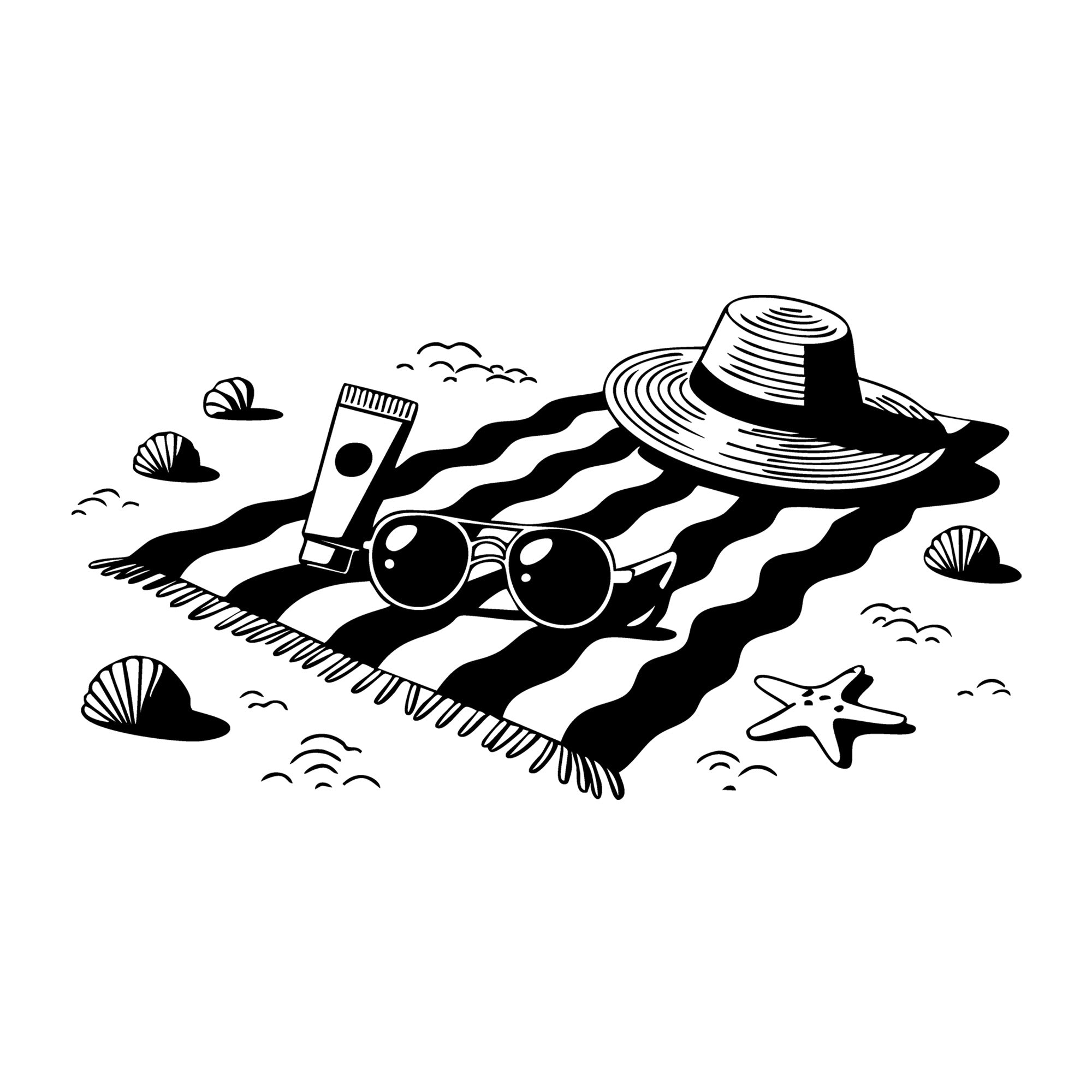 Beach SVG for Cricut, Silhouette, laser cutting, vinyl, sublimation, beach shirts, decals, signs, and DIY craft projects.