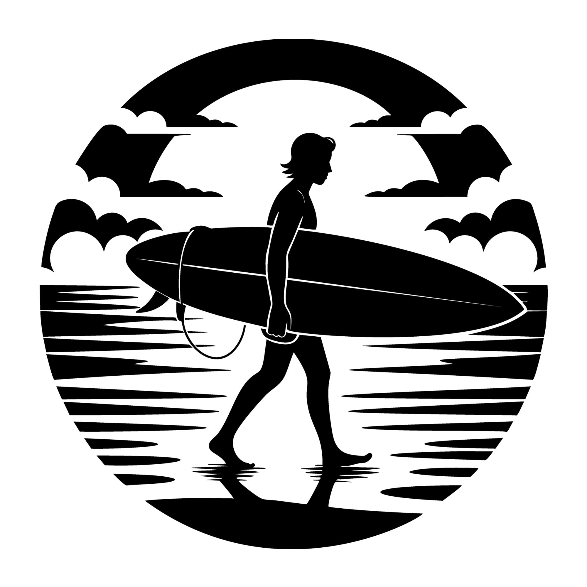 Beach SVG for Cricut, Silhouette, laser cutting, vinyl, sublimation, beach shirts, decals, signs, and DIY craft projects.