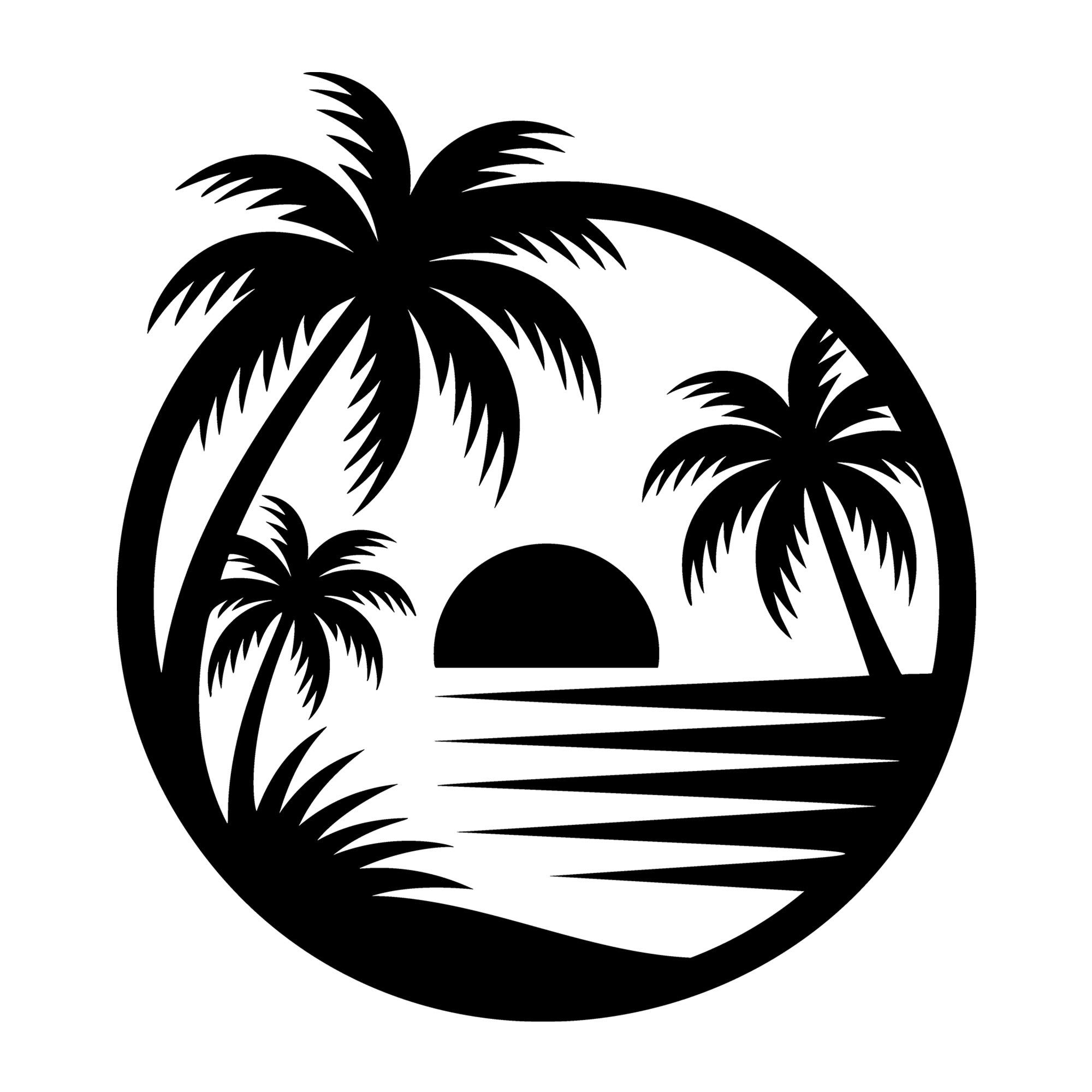 Beach SVG for Cricut, Silhouette, laser cutting, vinyl, sublimation, beach shirts, decals, signs, and DIY craft projects.