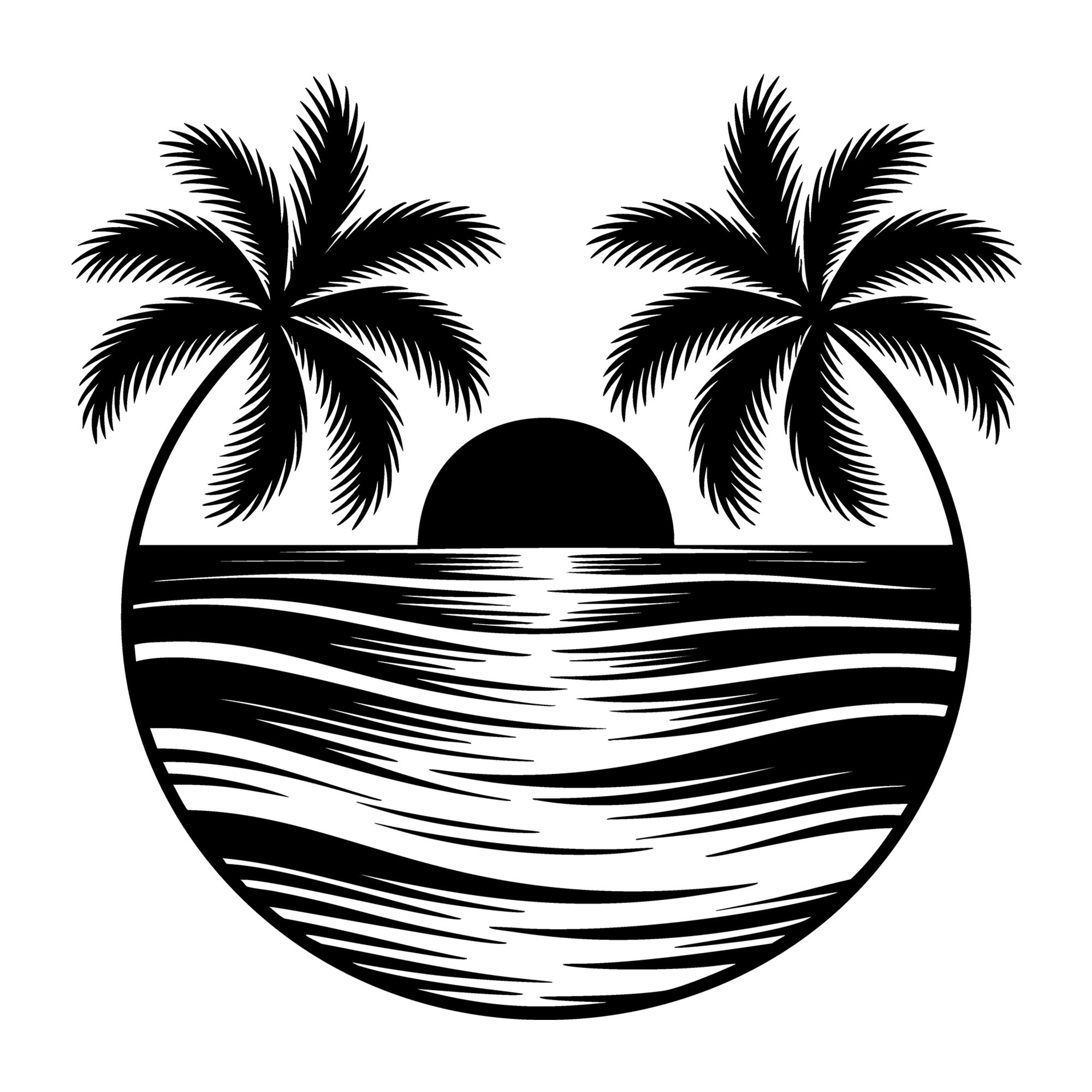Beach SVG for Cricut, Silhouette, laser cutting, vinyl, sublimation, beach shirts, decals, signs, and DIY craft projects.