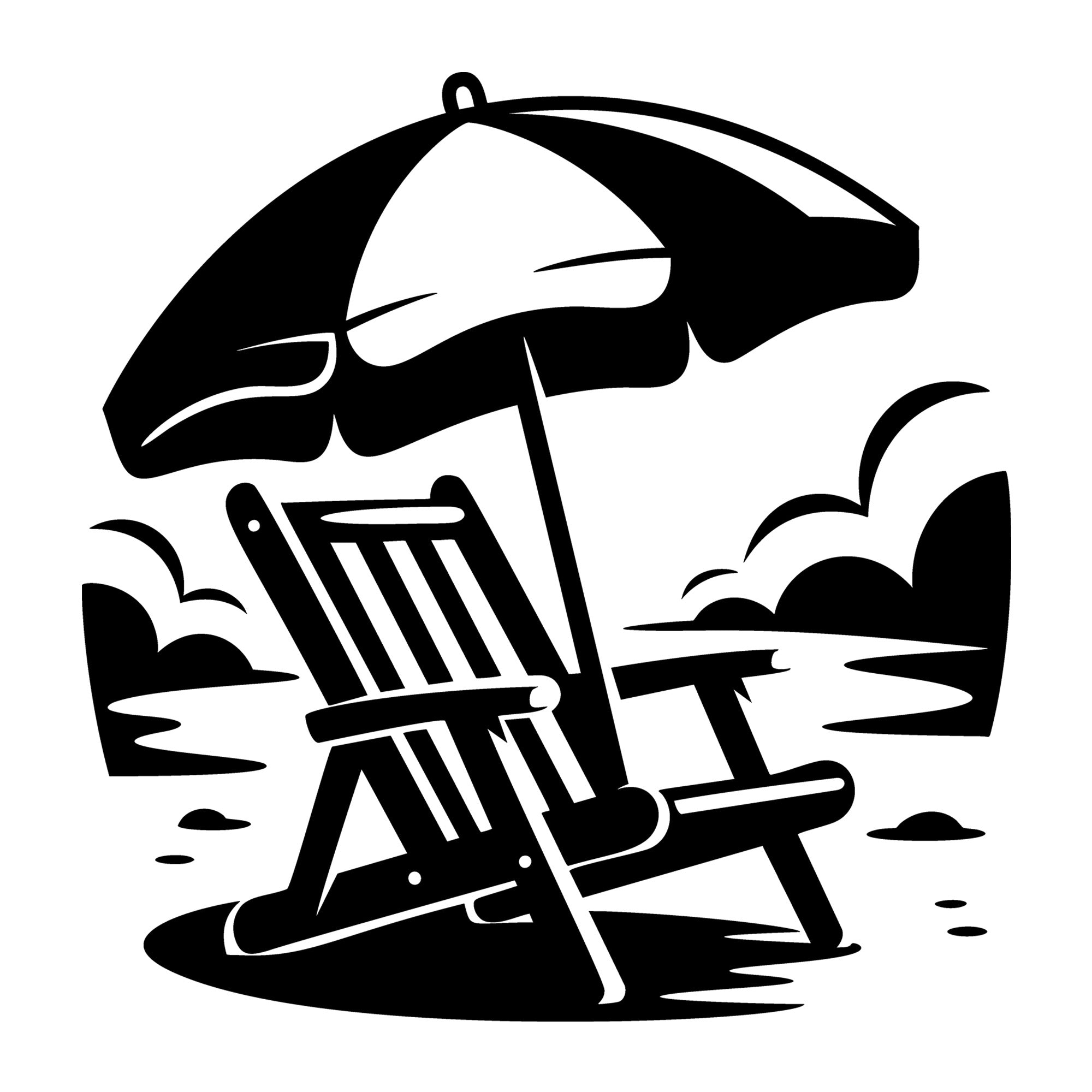 Beach SVG for Cricut, Silhouette, laser cutting, vinyl, sublimation, beach shirts, decals, signs, and DIY craft projects.