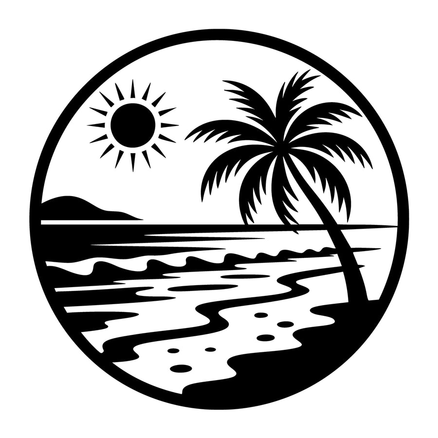 Beach SVG for Cricut, Silhouette, laser cutting, vinyl, sublimation, beach shirts, decals, signs, and DIY craft projects.