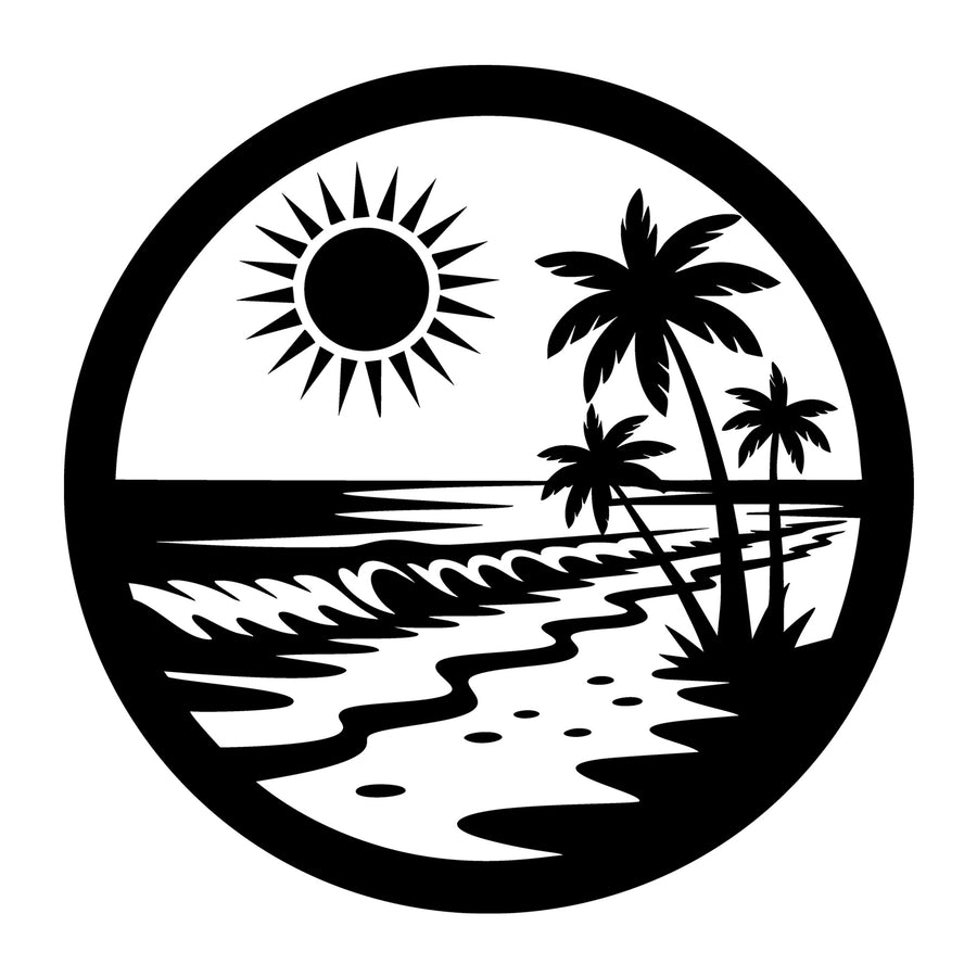 Beach SVG for Cricut, Silhouette, laser cutting, vinyl, sublimation, beach shirts, decals, signs, and DIY craft projects.