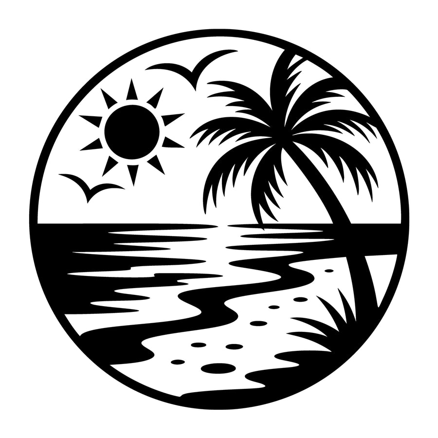 Beach SVG for Cricut, Silhouette, laser cutting, vinyl, sublimation, beach shirts, decals, signs, and DIY craft projects.