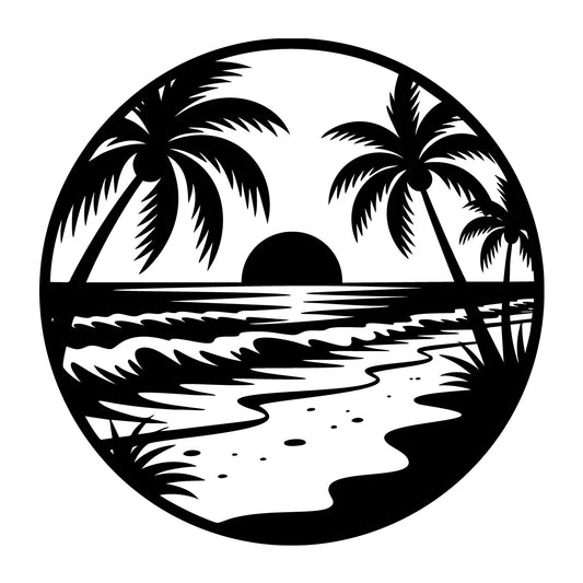 Beach SVG for Cricut, Silhouette, laser cutting, vinyl, sublimation, beach shirts, decals, signs, and DIY craft projects.