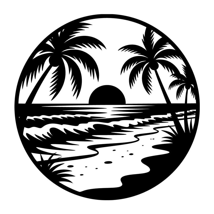 Beach SVG for Cricut, Silhouette, laser cutting, vinyl, sublimation, beach shirts, decals, signs, and DIY craft projects.