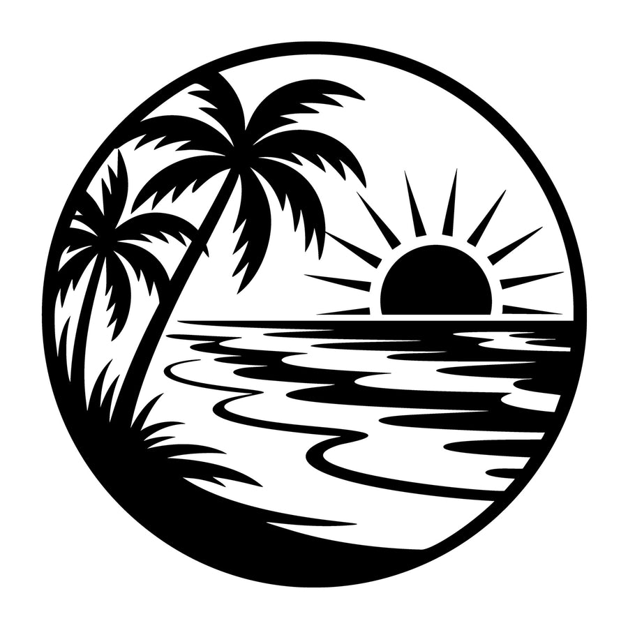 Beach SVG for Cricut, Silhouette, laser cutting, vinyl, sublimation, beach shirts, decals, signs, and DIY craft projects.