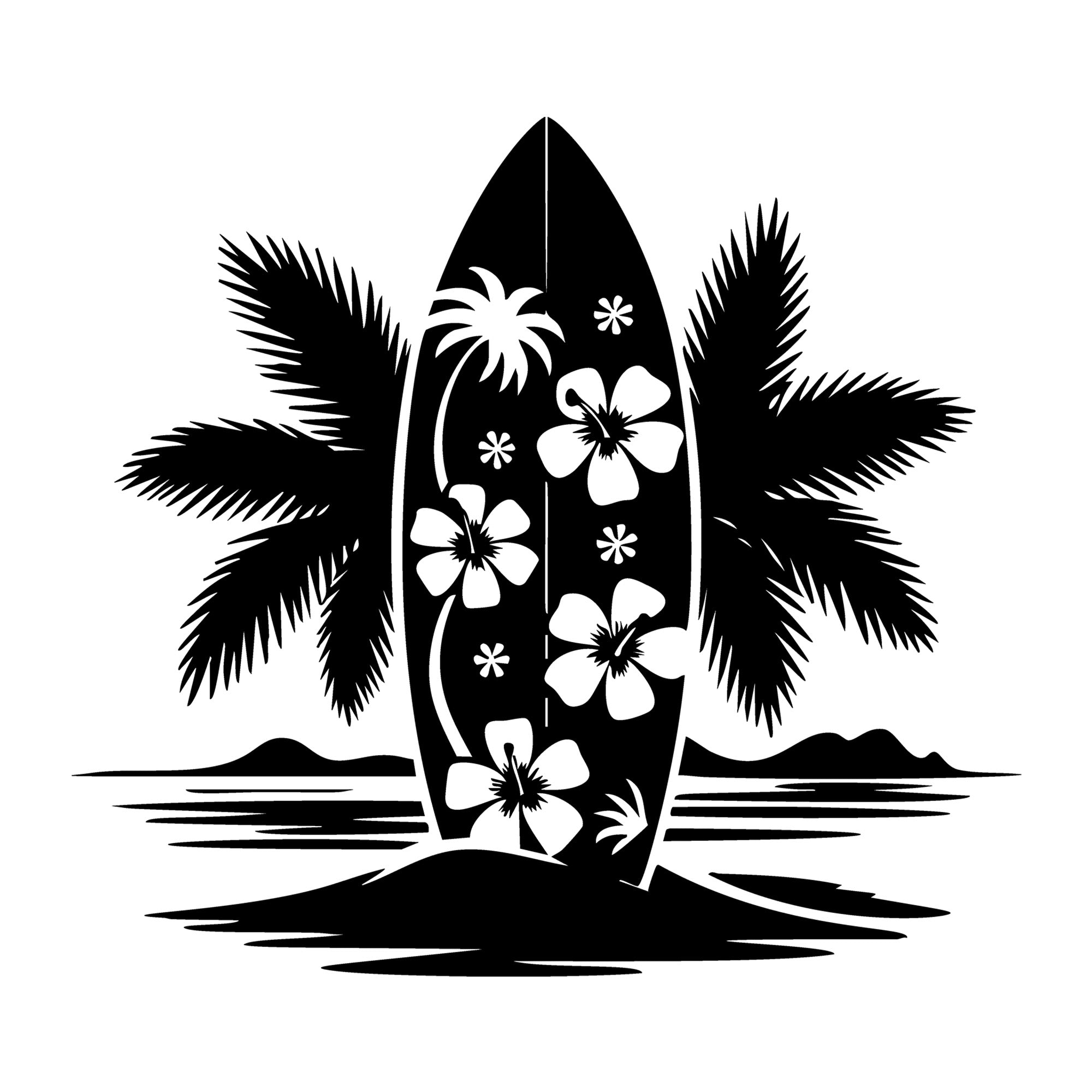Beach SVG for Cricut, Silhouette, laser cutting, vinyl, sublimation, beach shirts, decals, signs, and DIY craft projects.