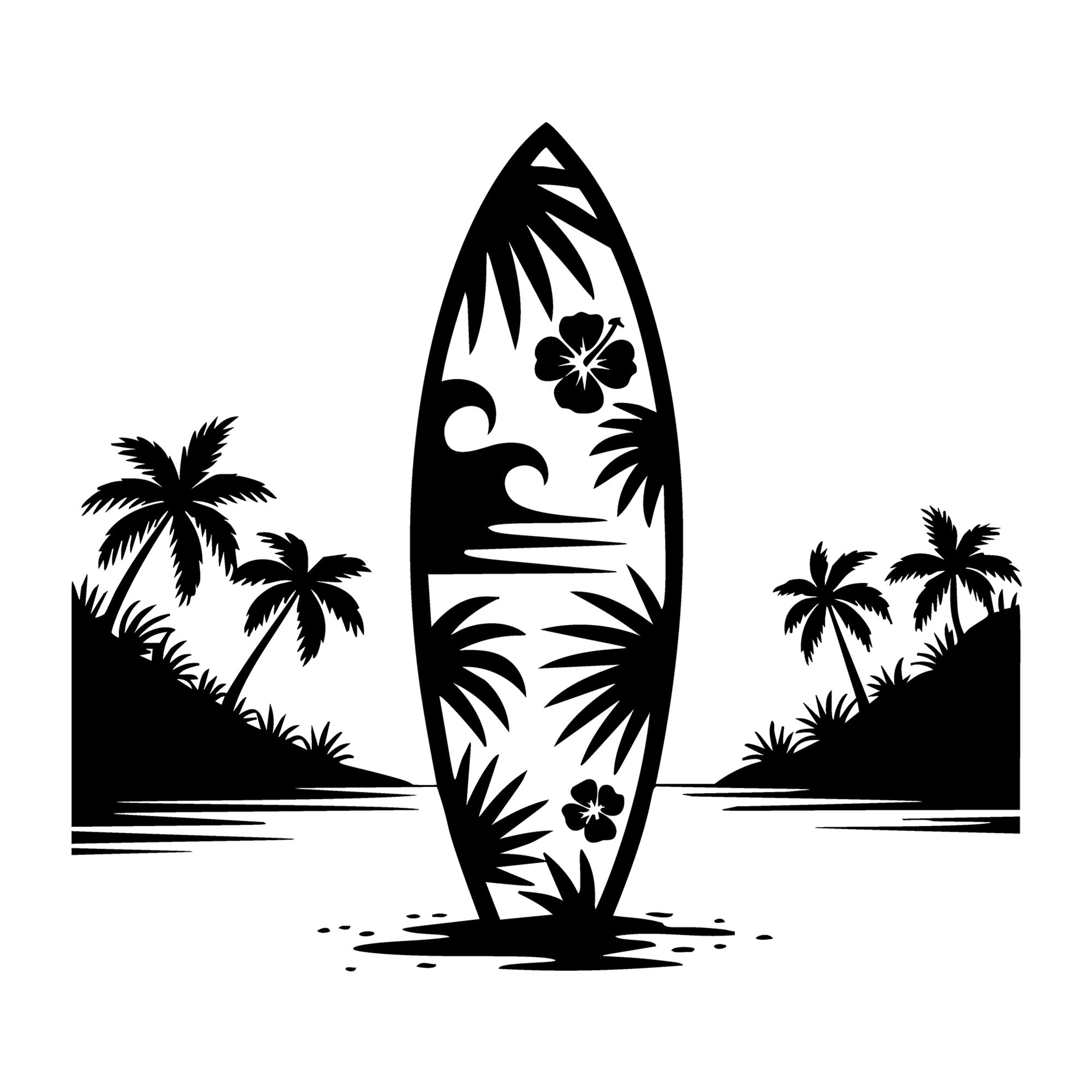 Beach SVG for Cricut, Silhouette, laser cutting, vinyl, sublimation, beach shirts, decals, signs, and DIY craft projects.
