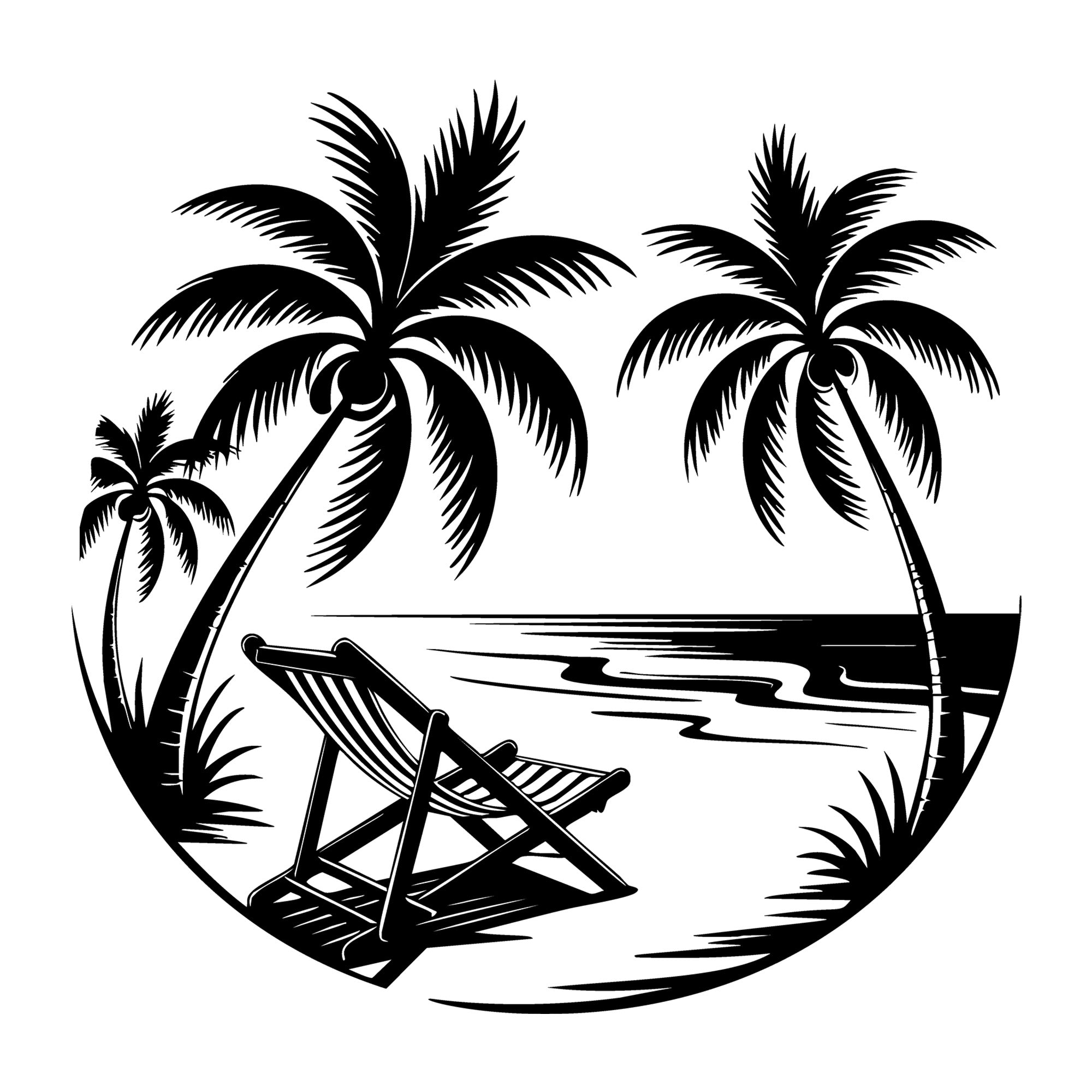 Beach SVG for Cricut, Silhouette, laser cutting, vinyl, sublimation, beach shirts, decals, signs, and DIY craft projects.