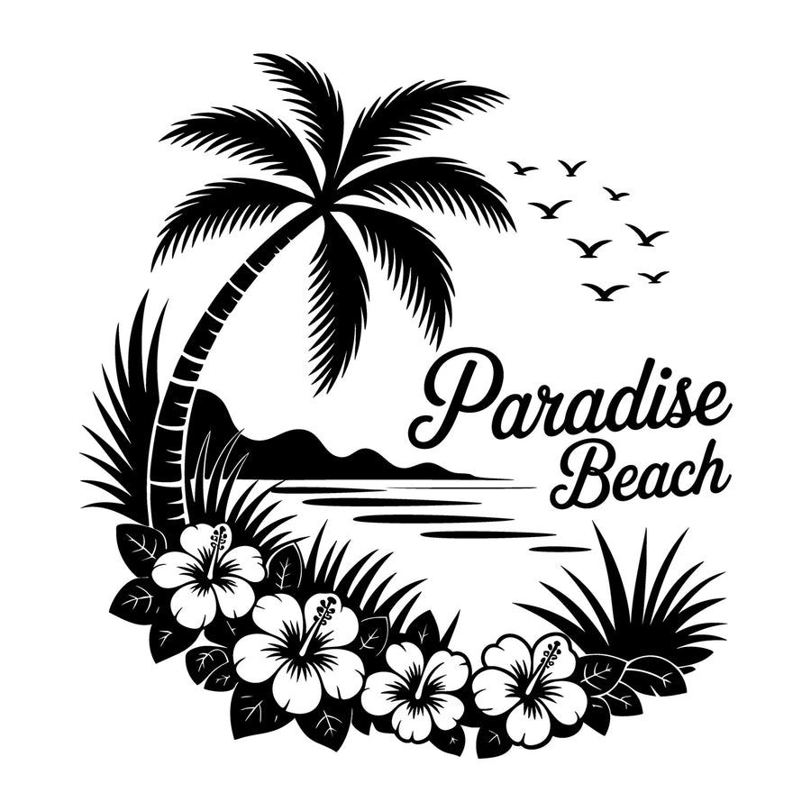 Beach SVG for Cricut, Silhouette, laser cutting, vinyl, sublimation, beach shirts, decals, signs, and DIY craft projects.