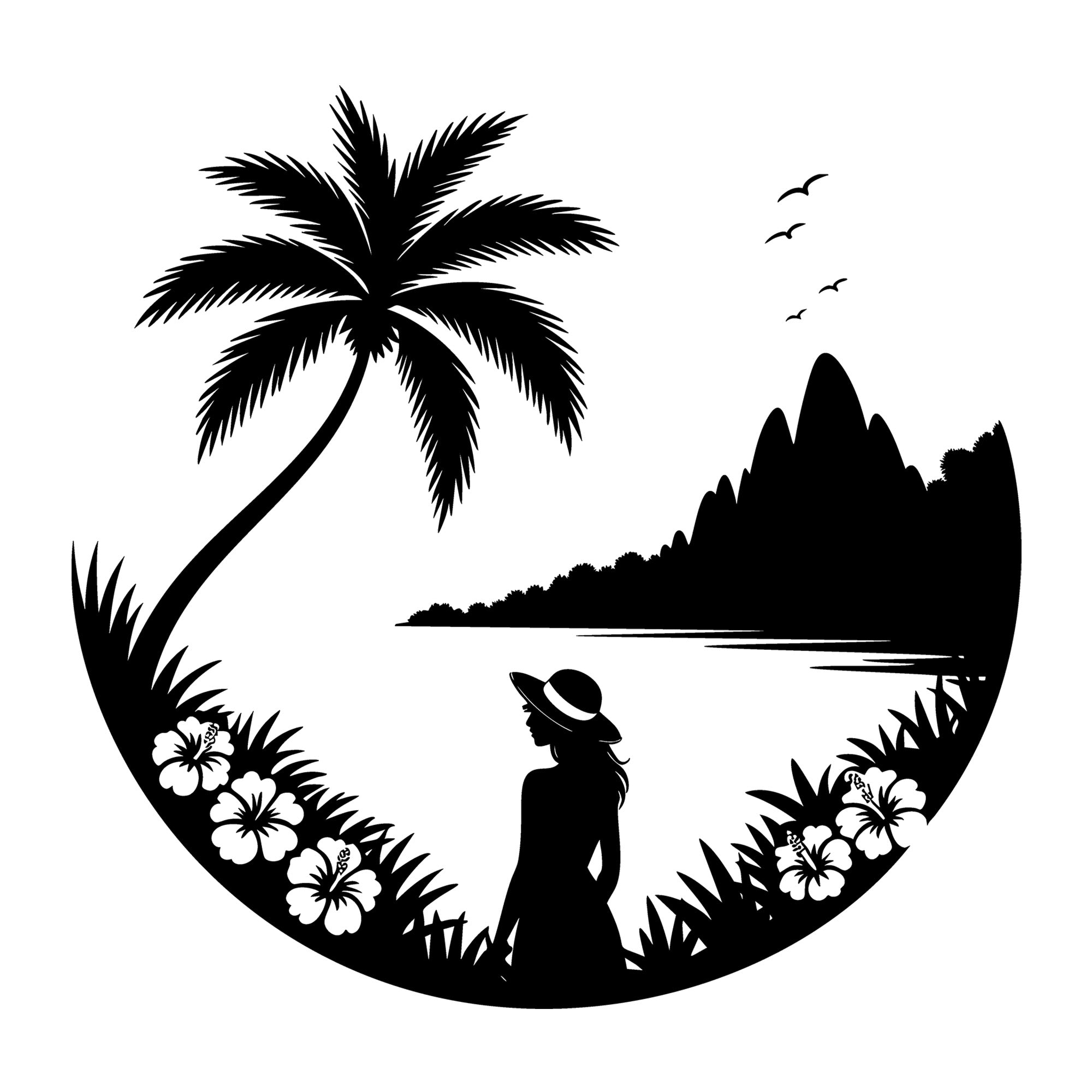 Beach SVG for Cricut, Silhouette, laser cutting, vinyl, sublimation, beach shirts, decals, signs, and DIY craft projects.